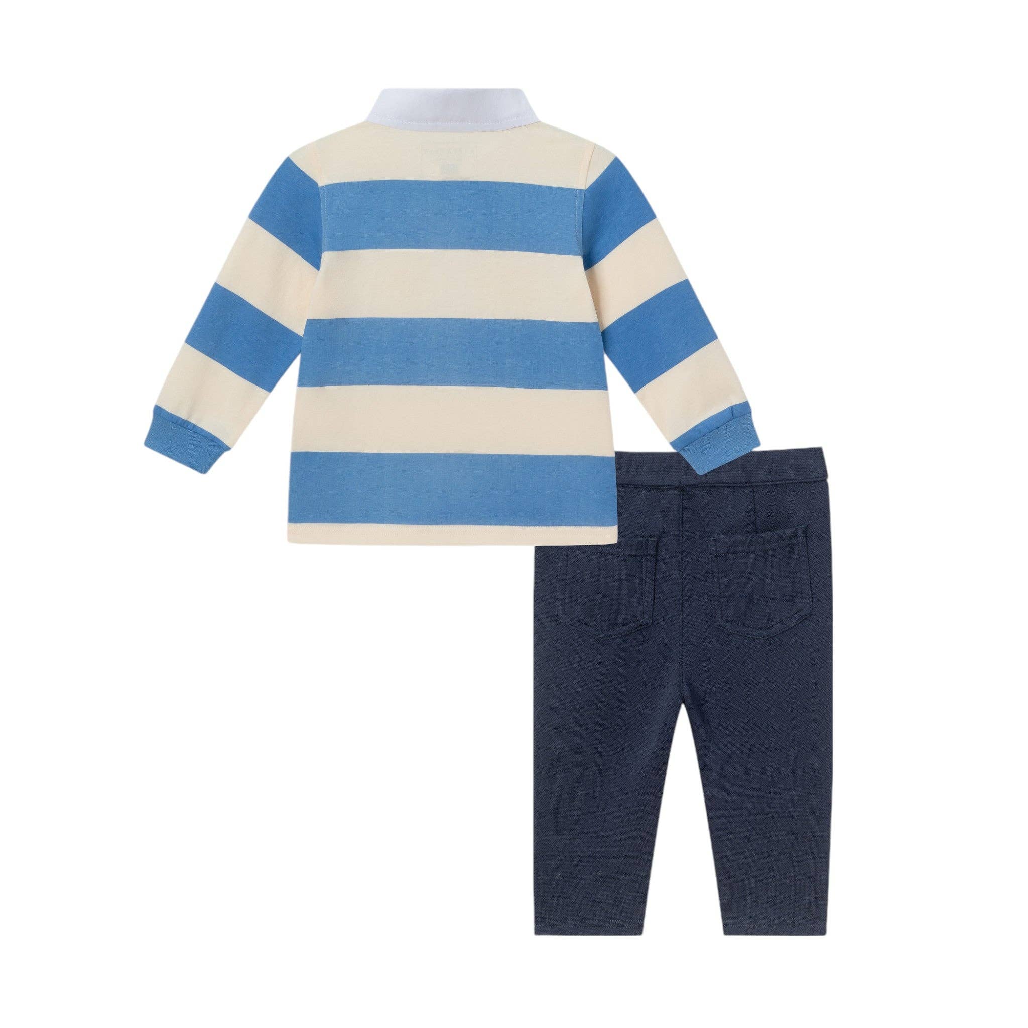 Infant 2-Piece Rugby Shirt & Soft Pique Pant Set