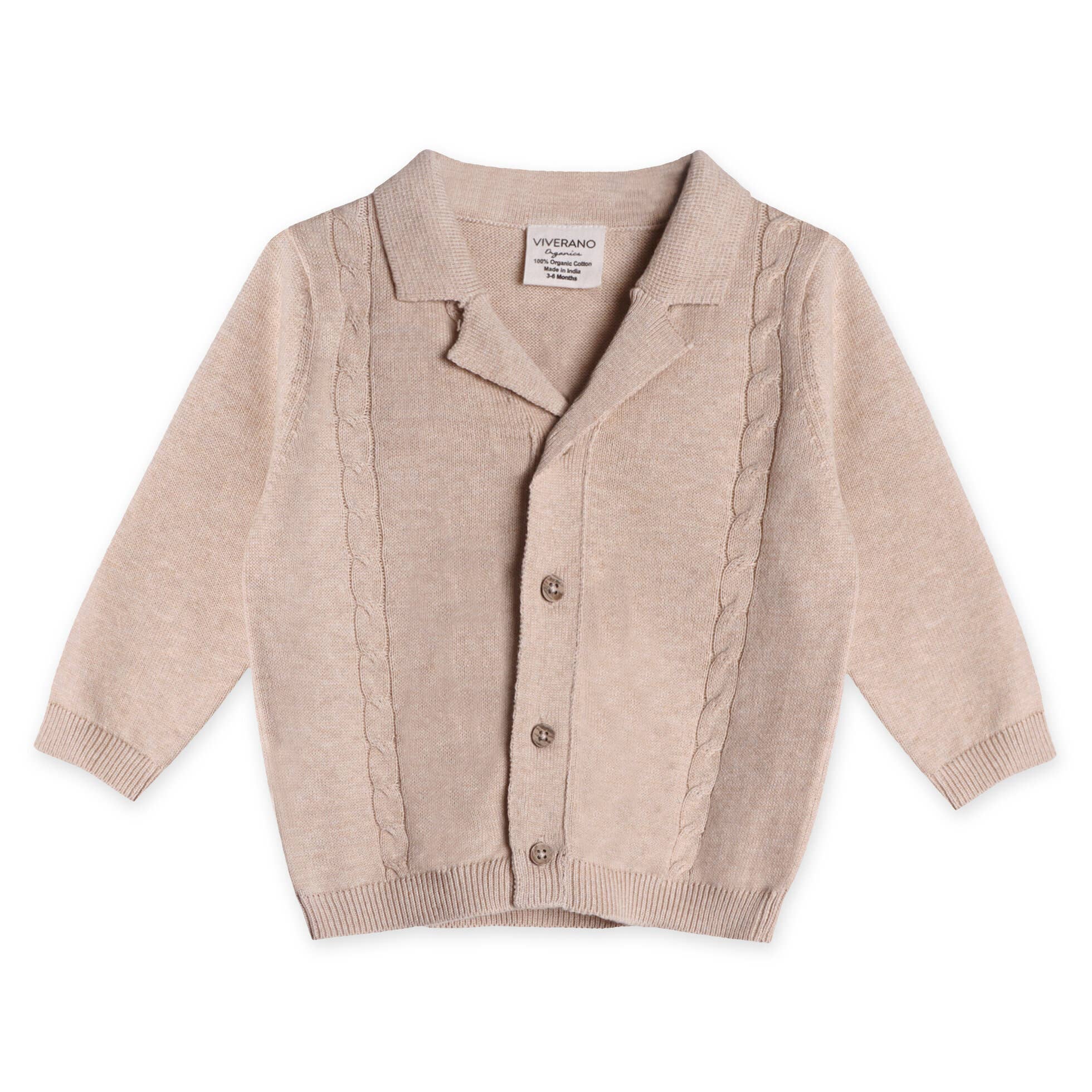 Resort Cable Knit Baby Sweater Cardigan & Pant Set