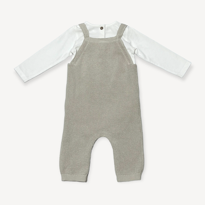 Lion Applique Baby Overall Knit Set (Organic Cotton)