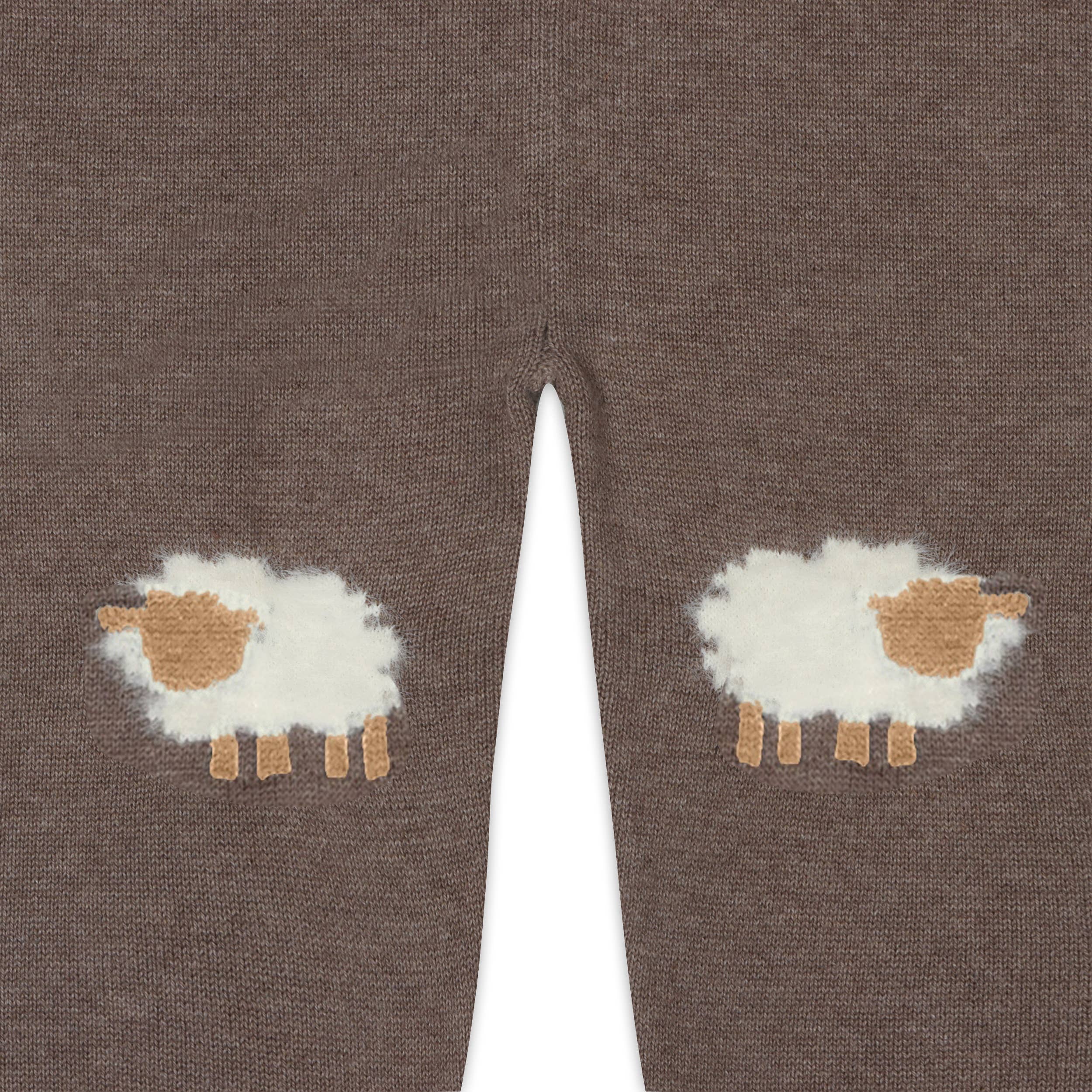 Sheep Jacquard Knit Baby Pullover & Pant SET Organic Cotton