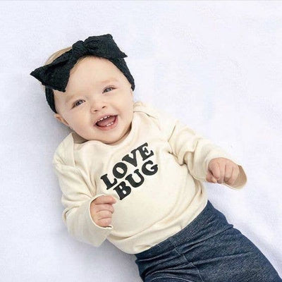 Love Bug Organic Cotton Baby Bodysuit | Long Sleeve