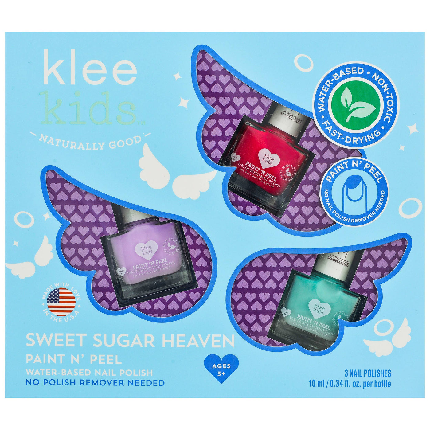 Starry Sky Kiss - Klee Kids Water-Based Nail Polish Set