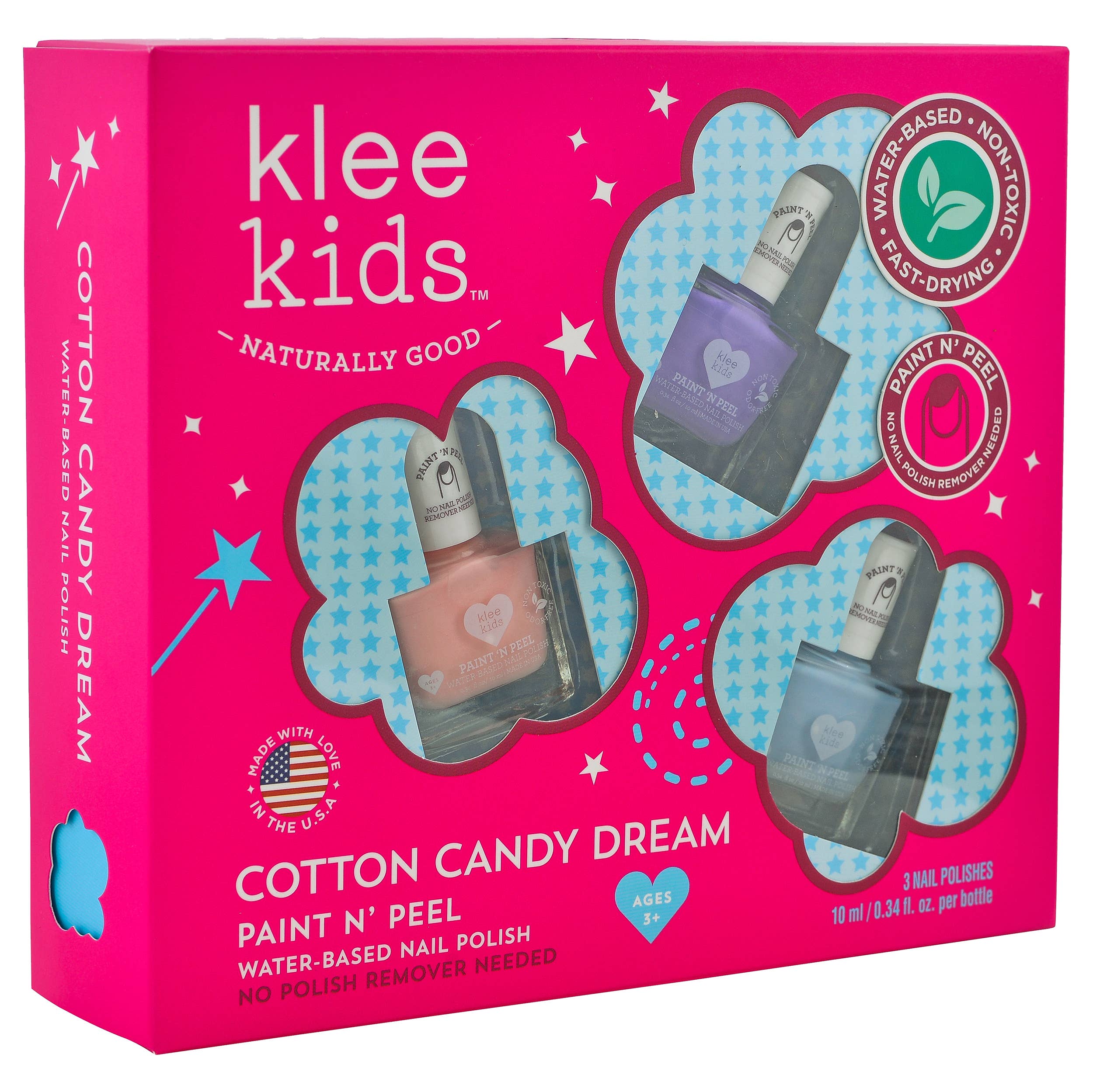 Cotton Candy Dream - Klee Kids Water-Based Nail Polish Set