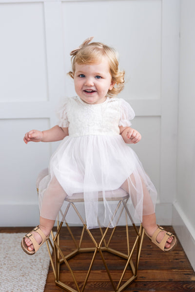 White Tulle & Velvet  Dress