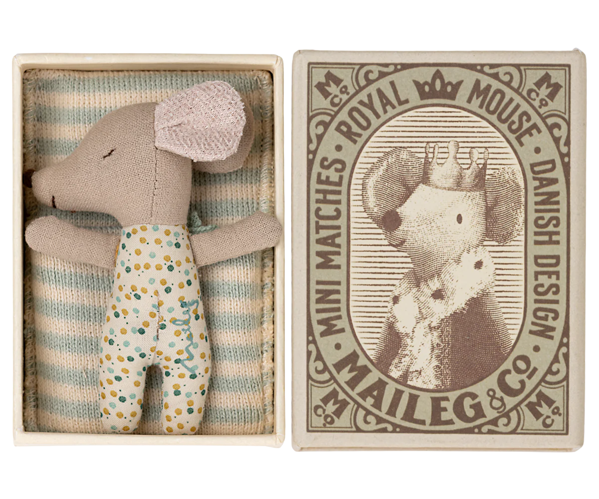 Sleepy/Wakey Baby Mouse in Matchbox