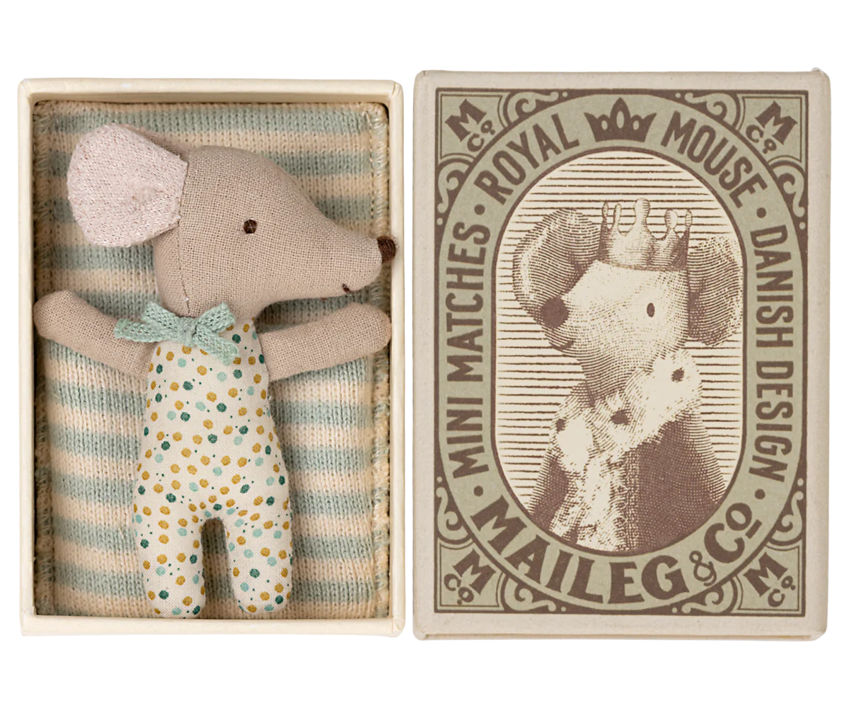 Sleepy/Wakey Baby Mouse in Matchbox