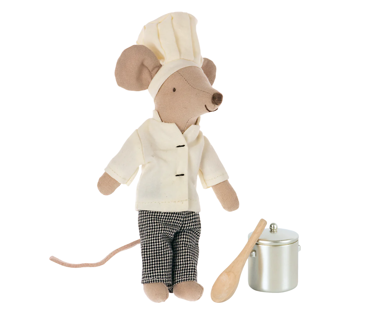 Chef Mouse w. Soup Pot and Spoon