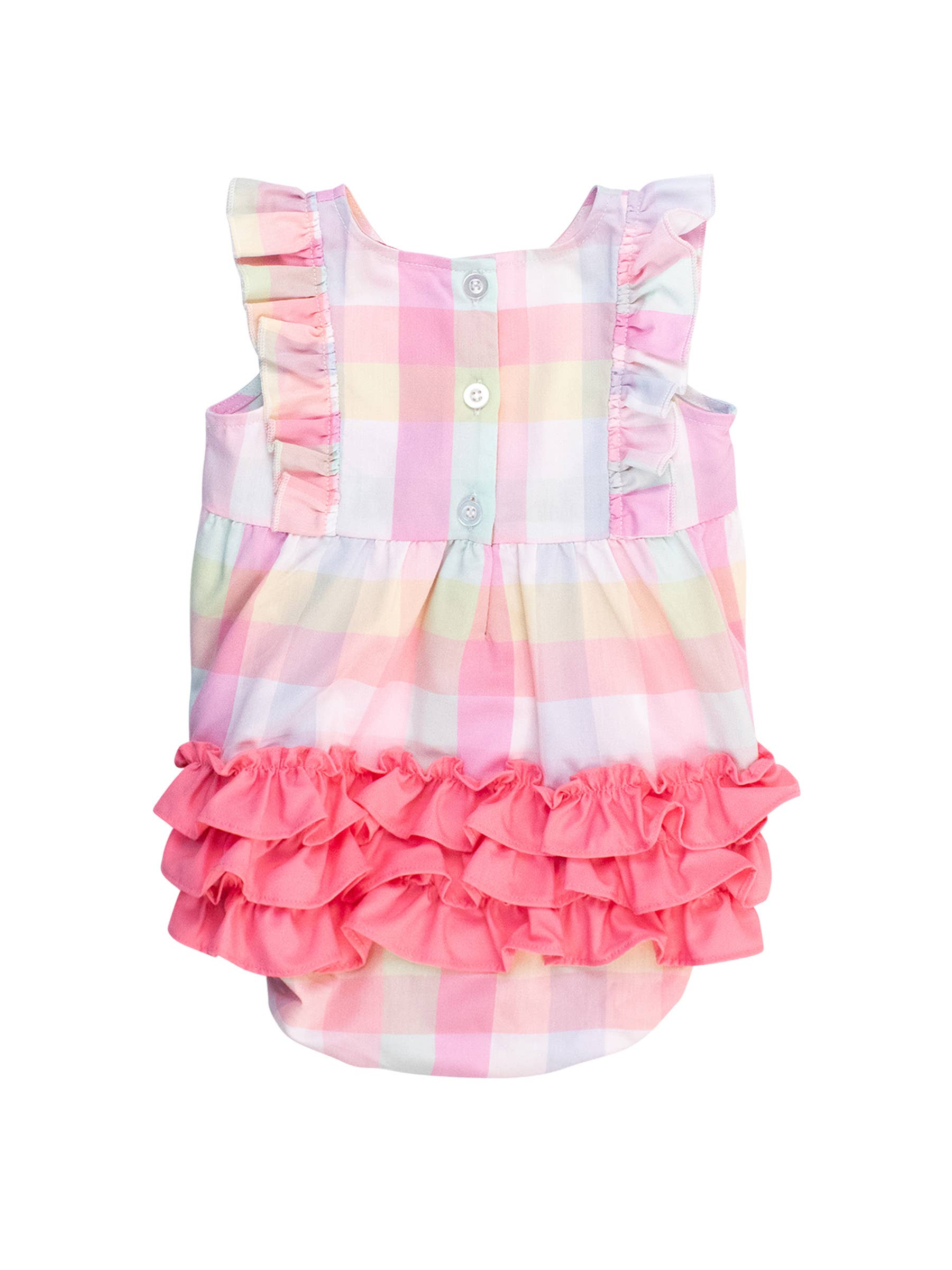 Picnic Plaid Classic Ruffle Bubble Romper