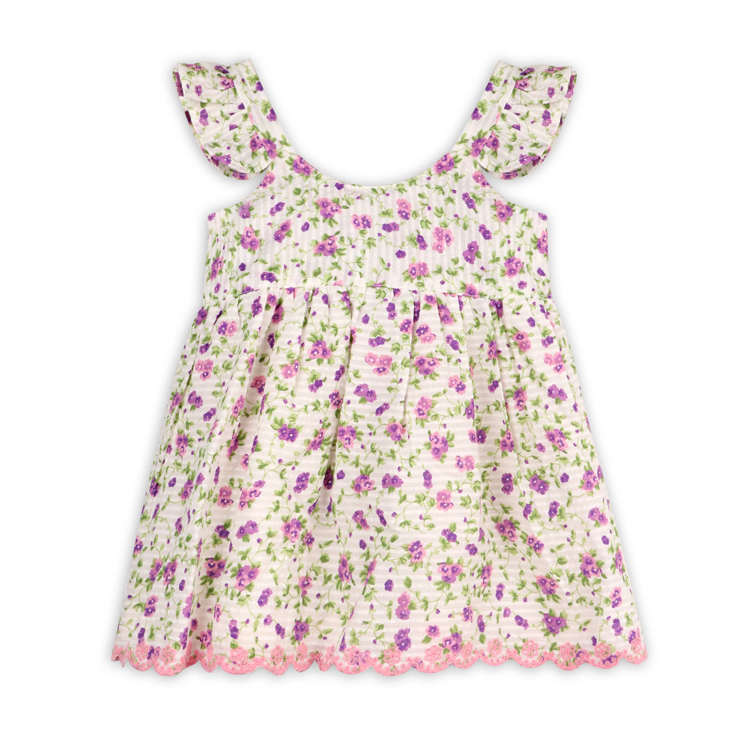 Organic Naomi Seersucker Baby Dress + Bloomer