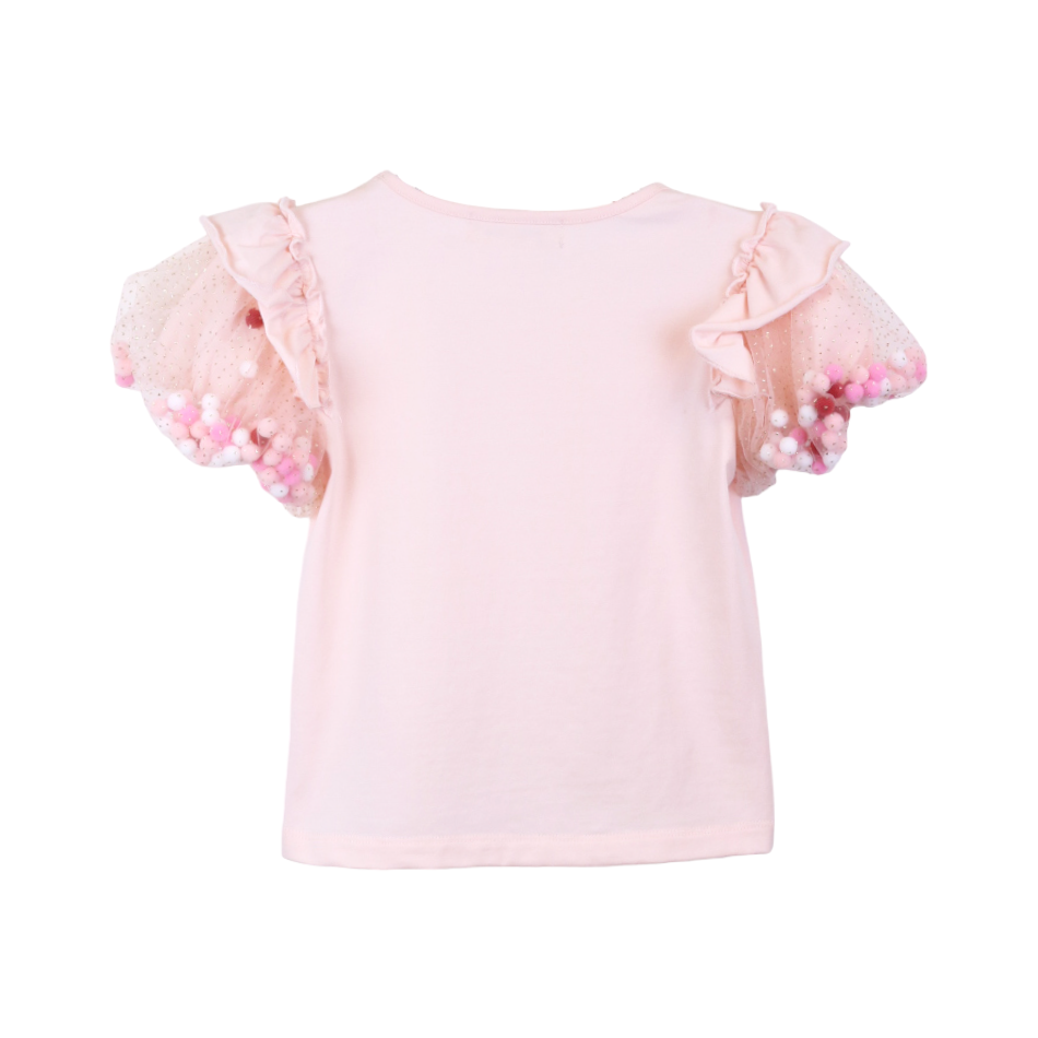 Pom Pom Puff Sleeve Tee