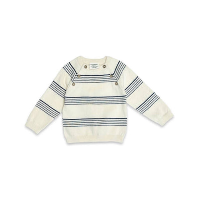 Organic Stripe Sweater Knit Baby Pullover & Pants Set