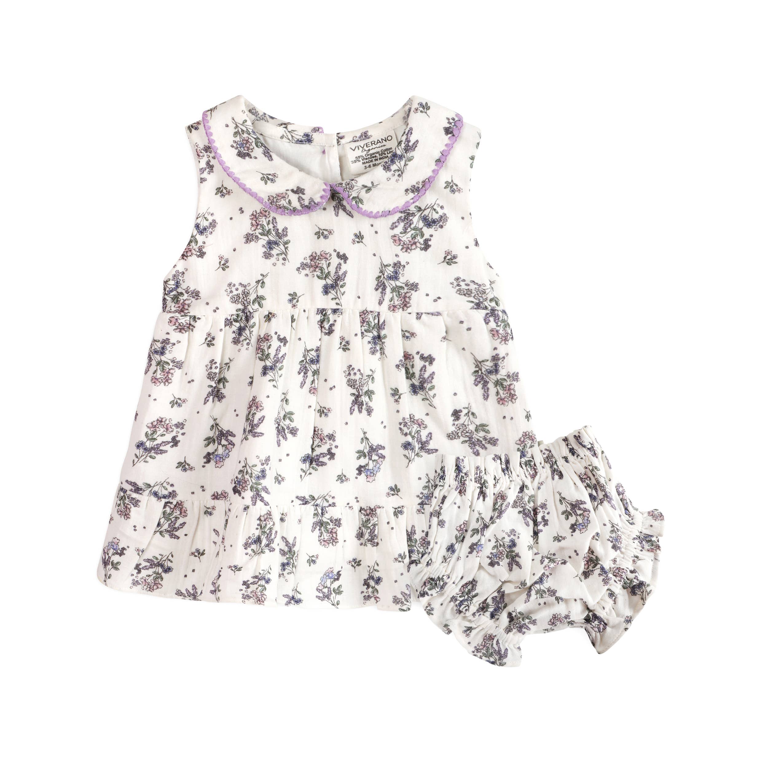 Hatti Floral Baby Dress + Bloomer (Organic)