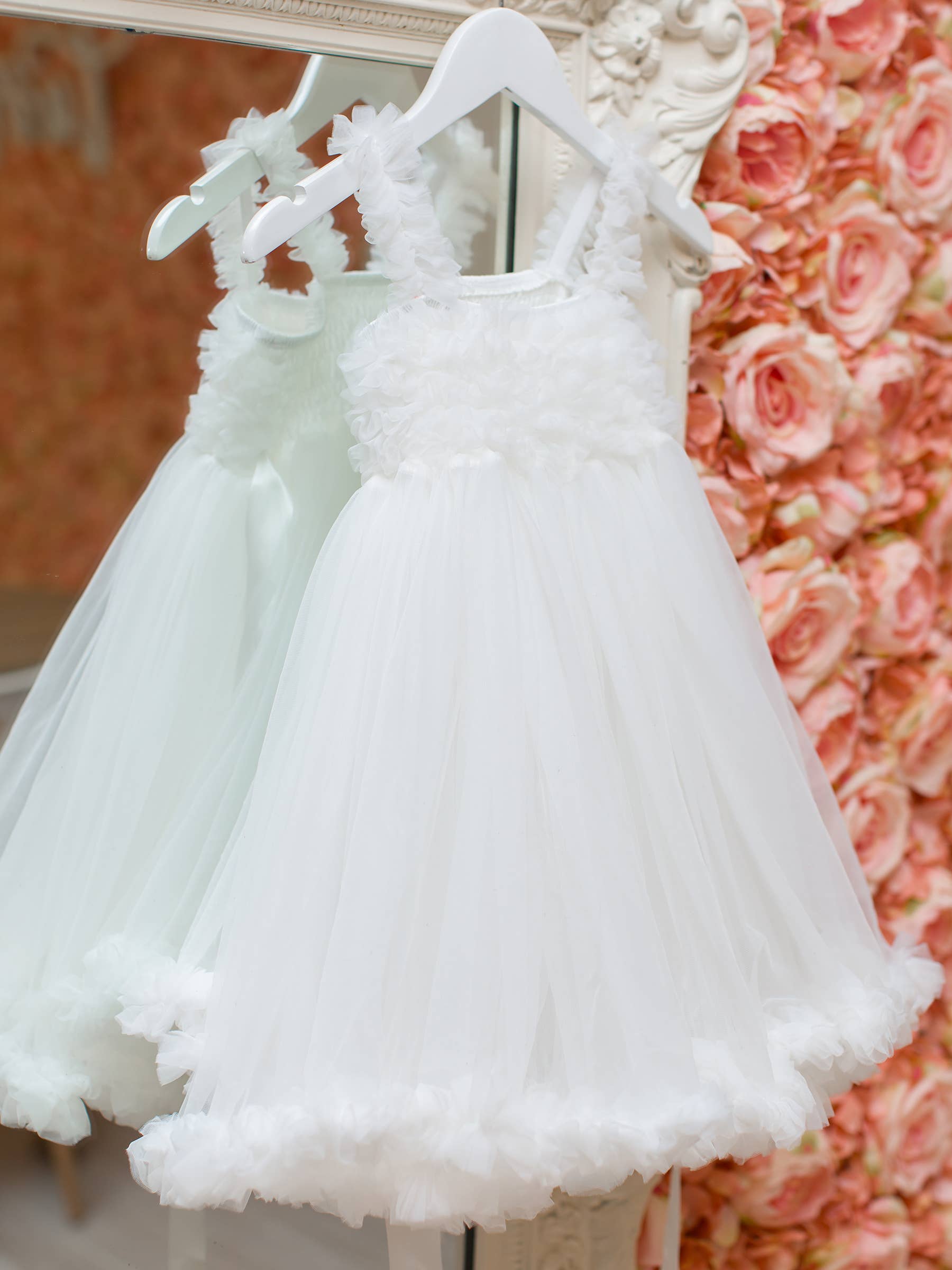 White Tulle Empire Waist Princess Petti Dress