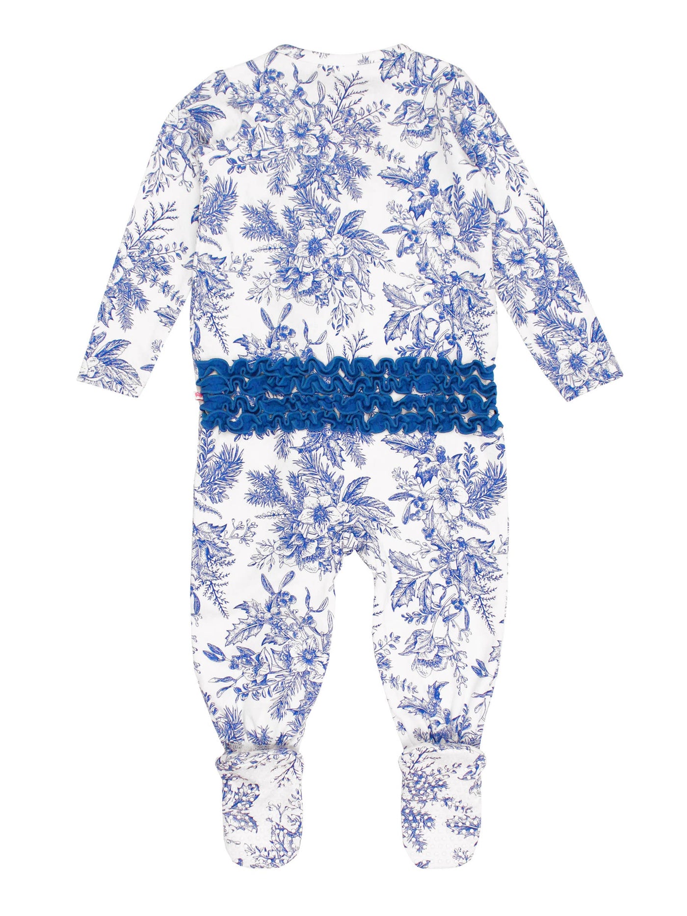 Toile Footed Ruffle One Piece Pajama