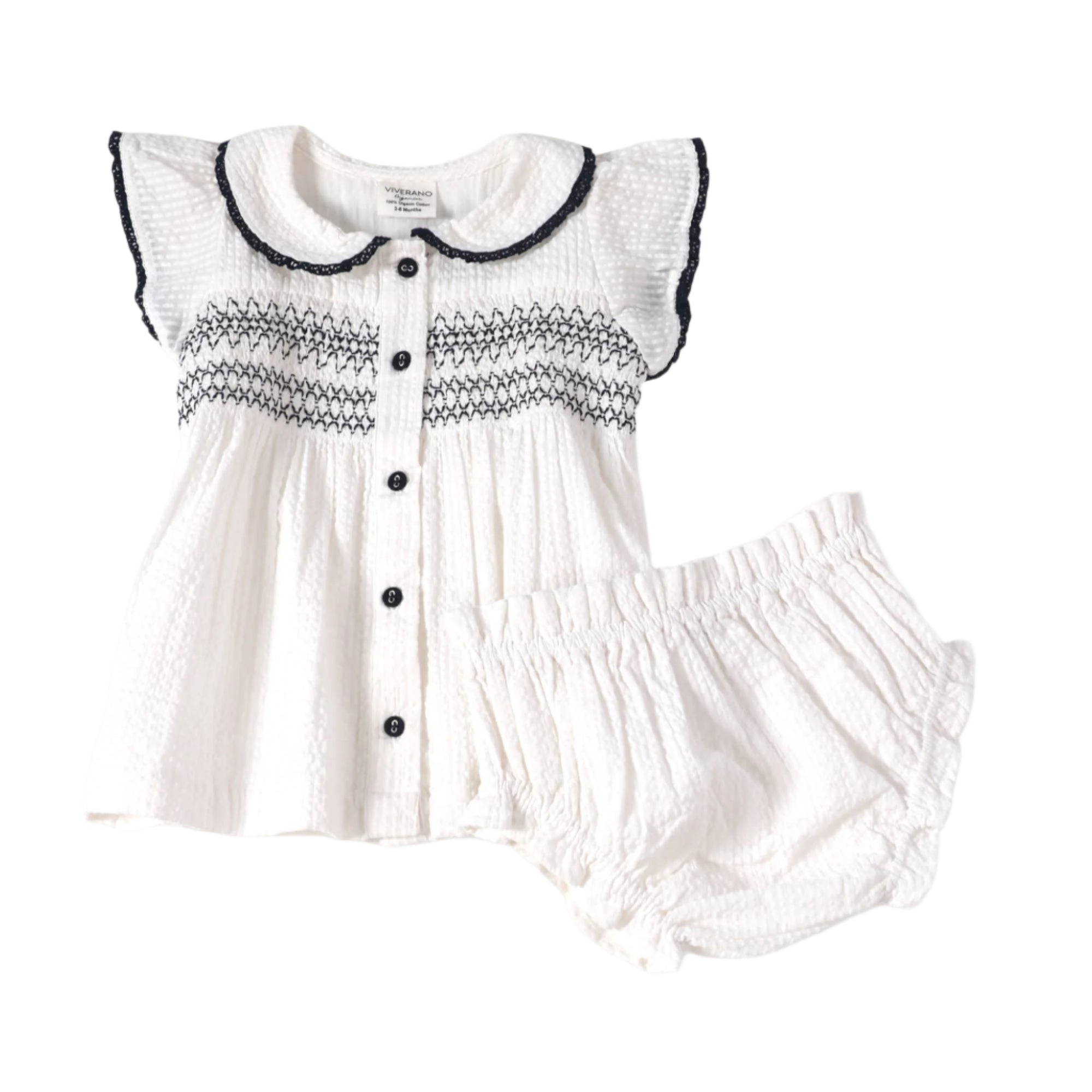 Organic Celine Seersucker Baby Dress Set