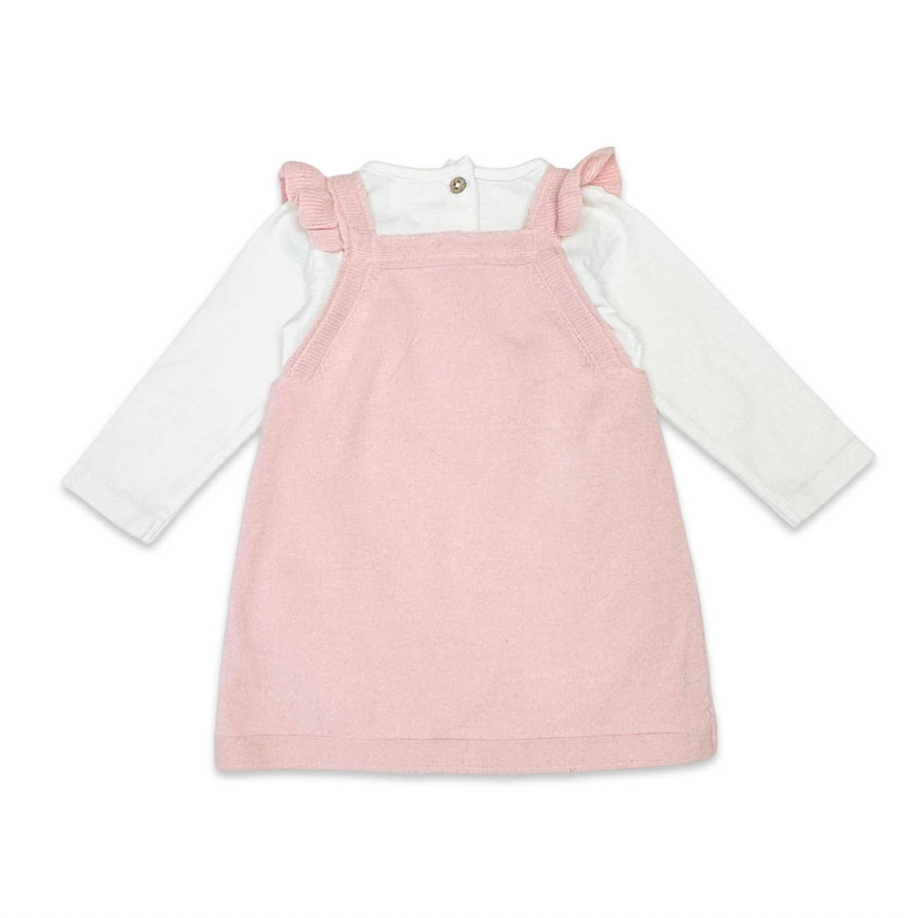 Organic Floral Embroidered Tunic Baby Knit Dress Set