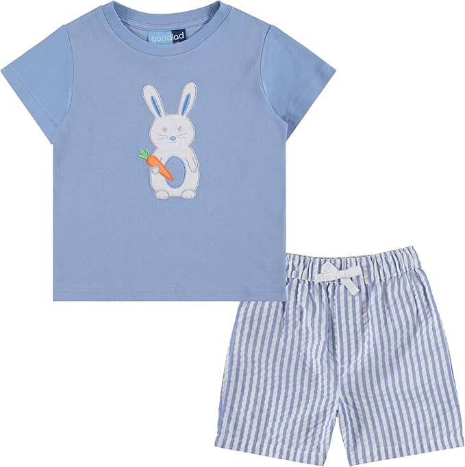 Good Lad Toddler Boys Appliqued Bunny Short Set