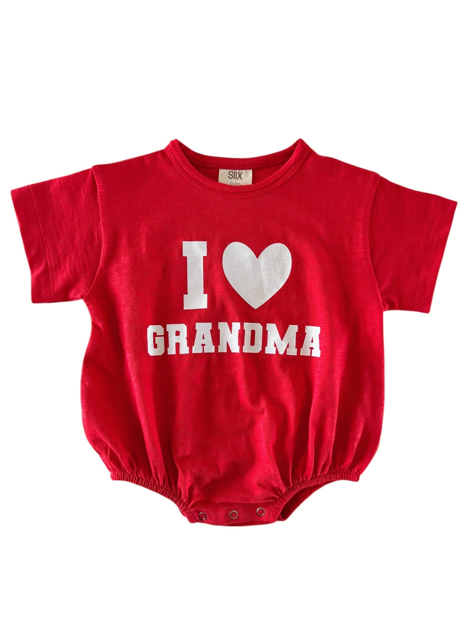 I Love Grandma / Organic Graphic T-Shirt Bubble