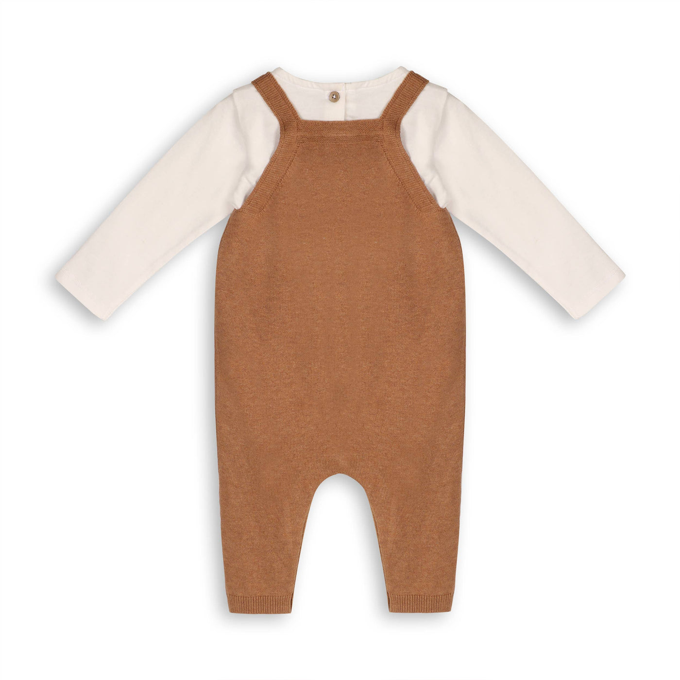 Organic Bear Sweater Knit Baby Overall & Bodysuit Set