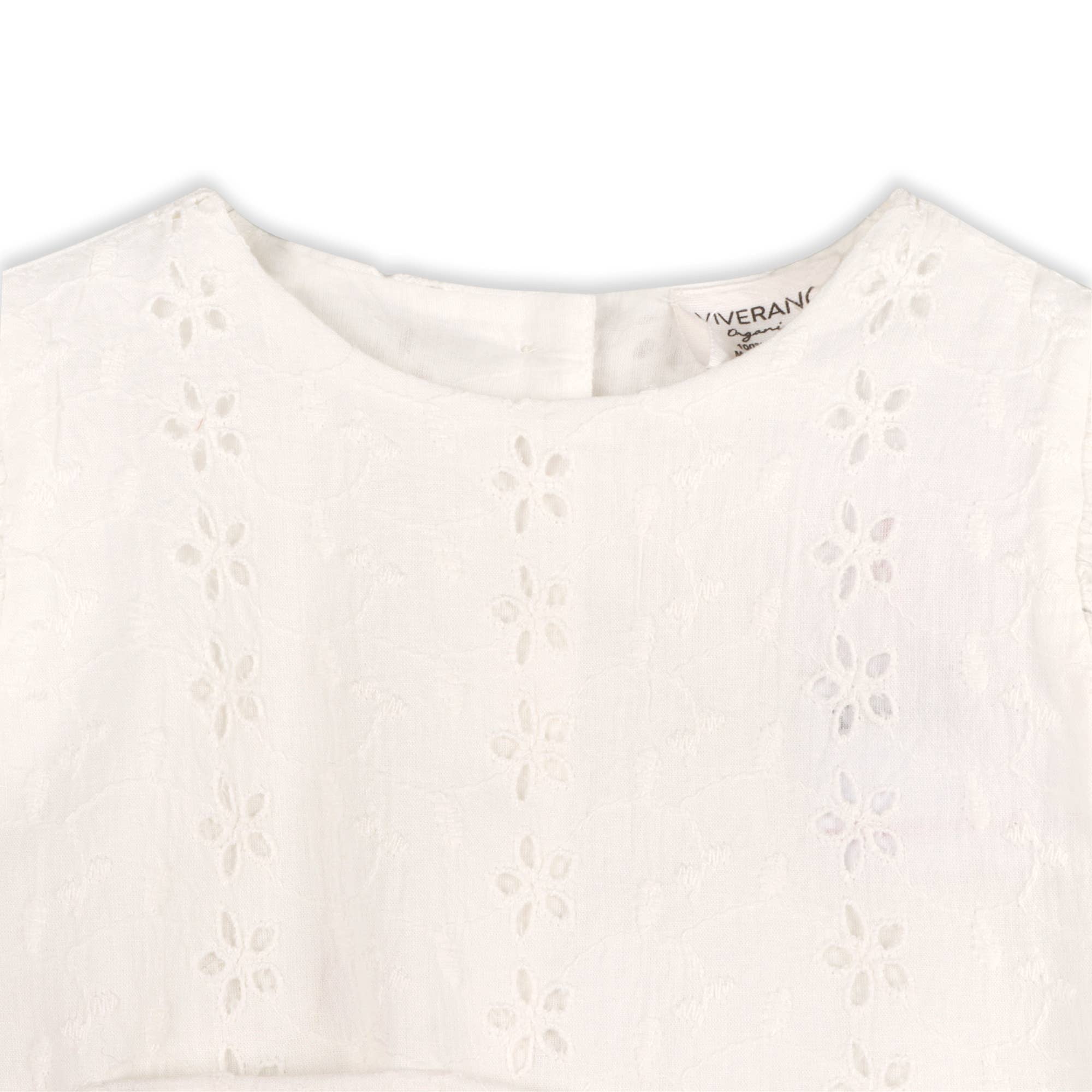 Organic Milly Eyelet & Bow Baby Top + Ruffled Bloomer