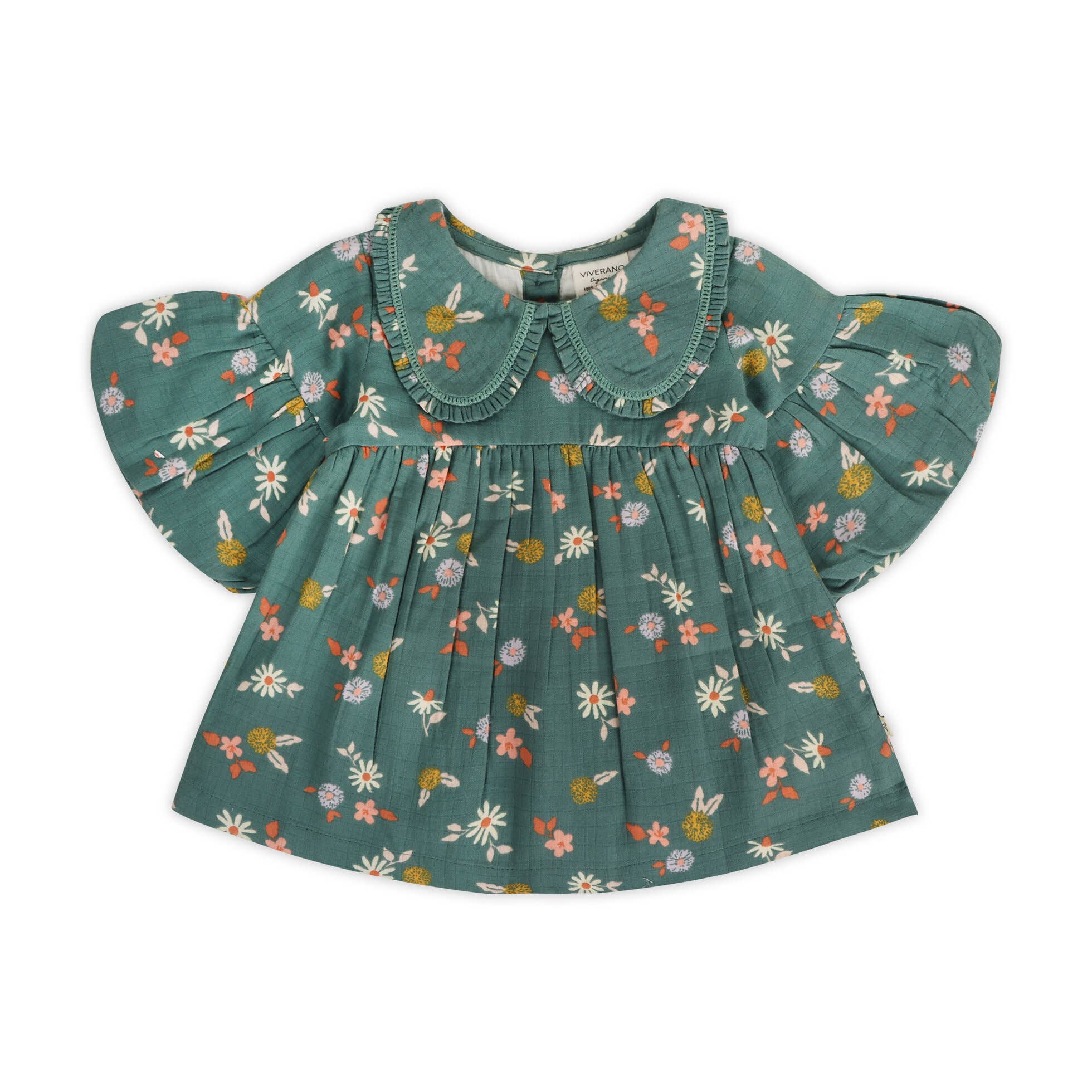 Tahiti Floral Baby Dress & Bloomer Set (Organic Muslin)