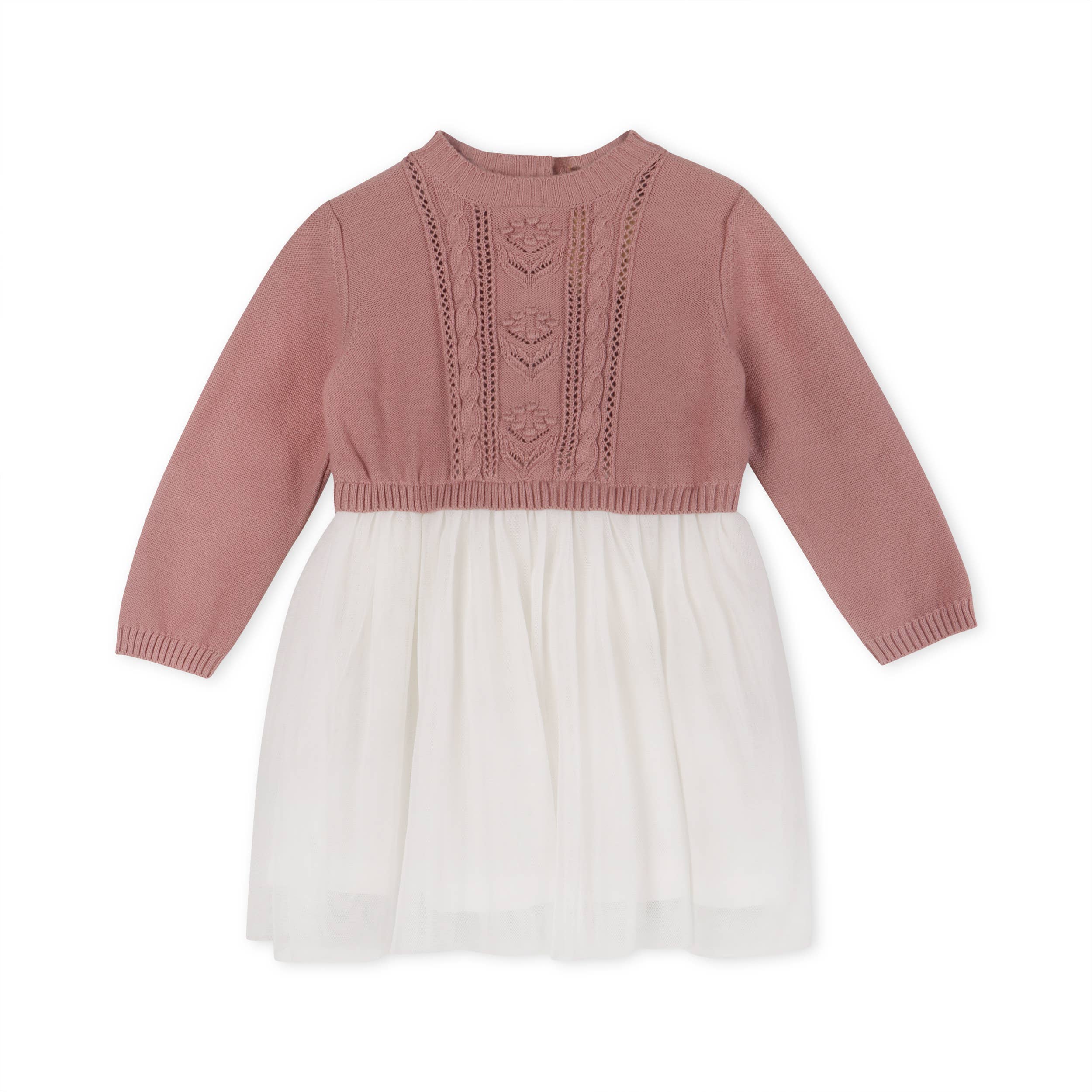 Cable Floral Sweater Knit Top & Tutu Baby Dress (Organic)