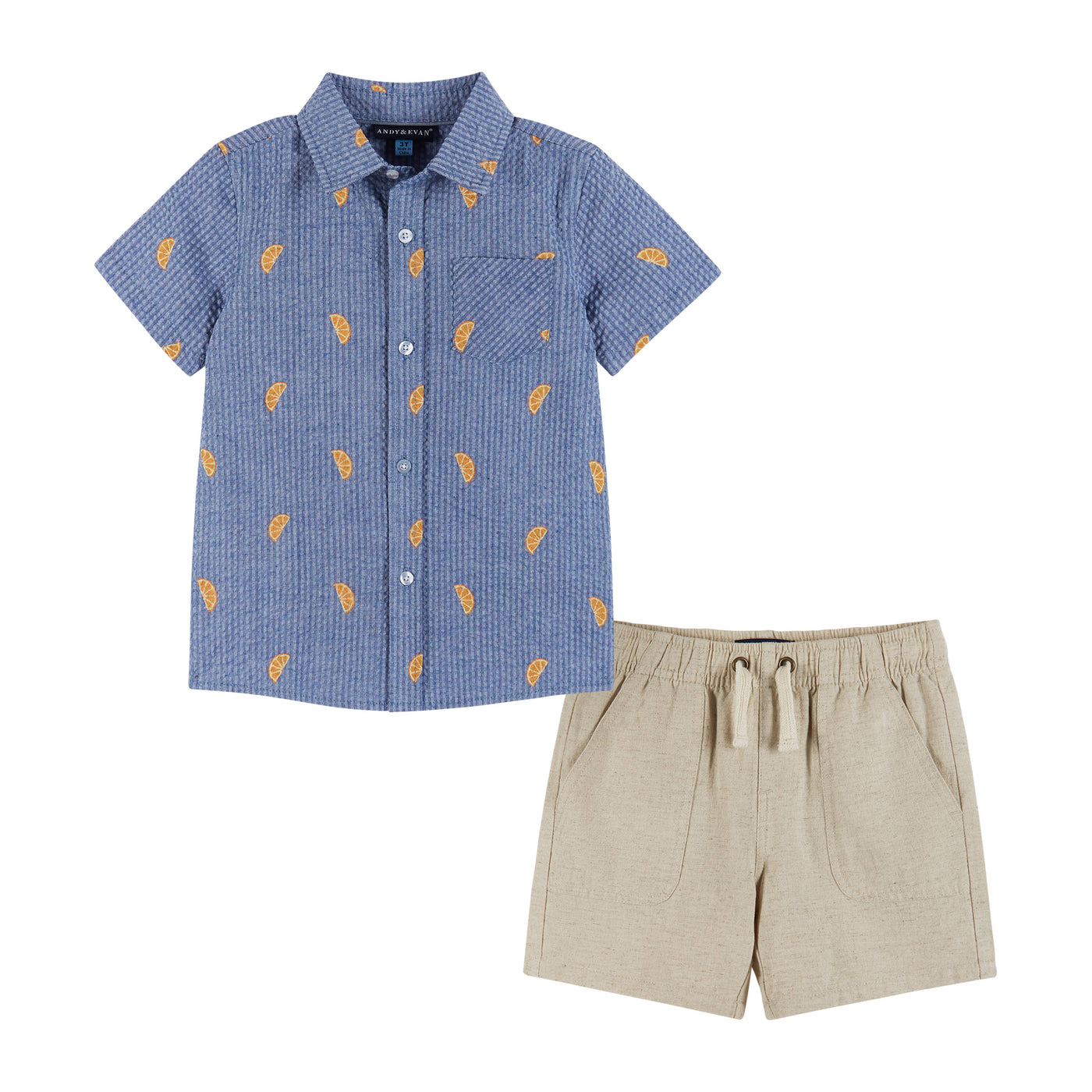 Boys Toddler Seersucker Buttondown & Shorts Set