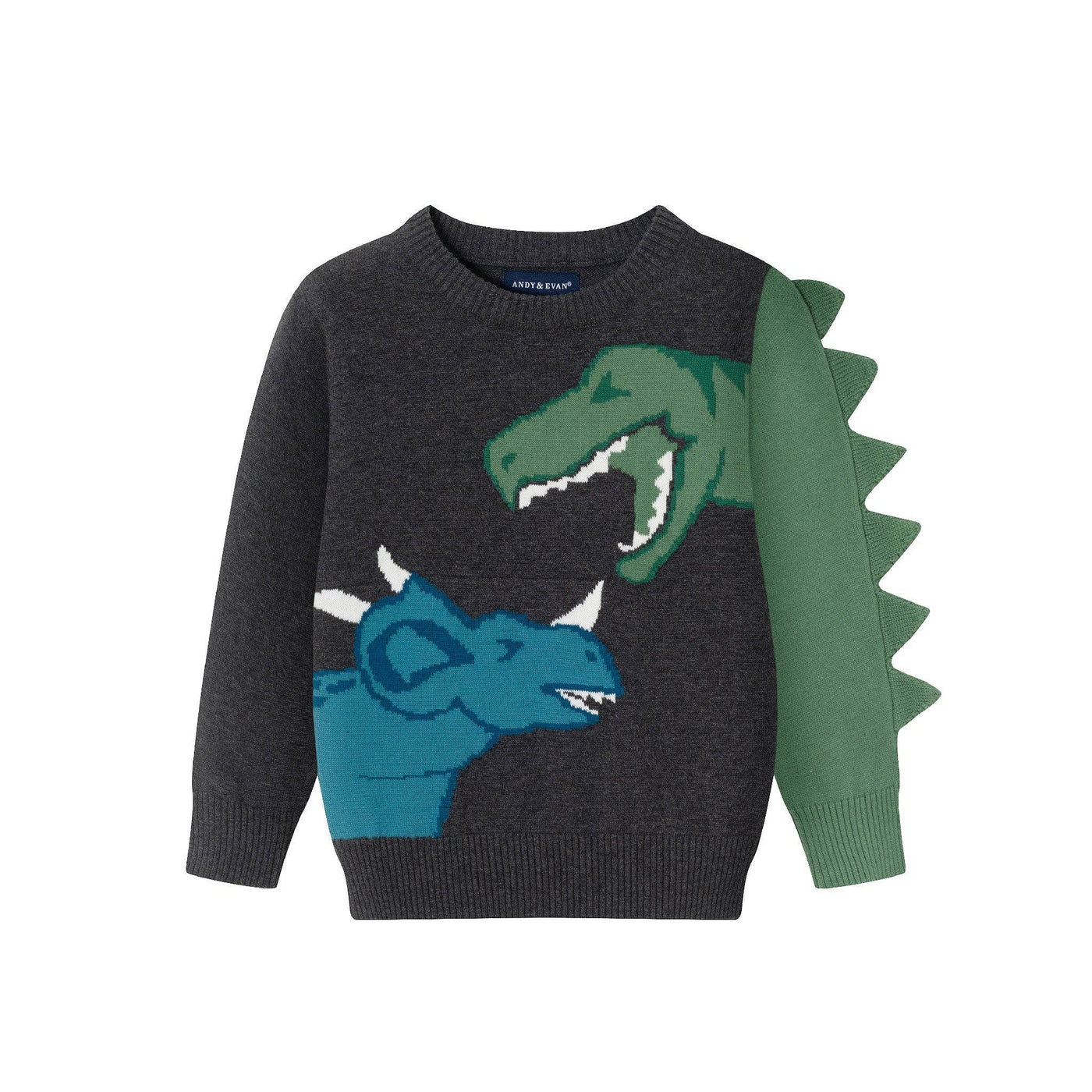 Sweater Set | Charcoal Dinosaur