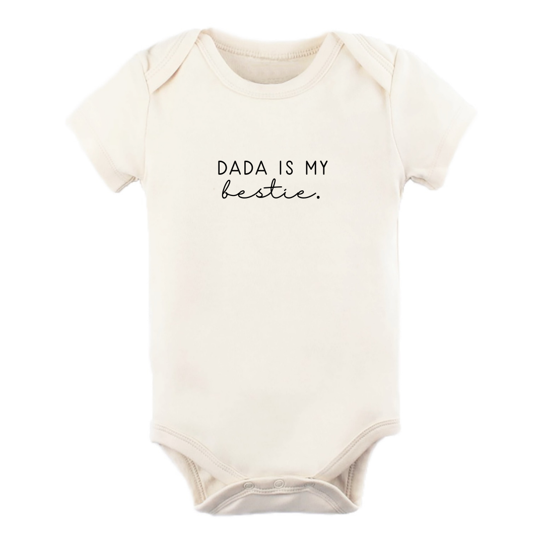 Dada is My Bestie Organic Cotton Bodysuit | Short Sleeve