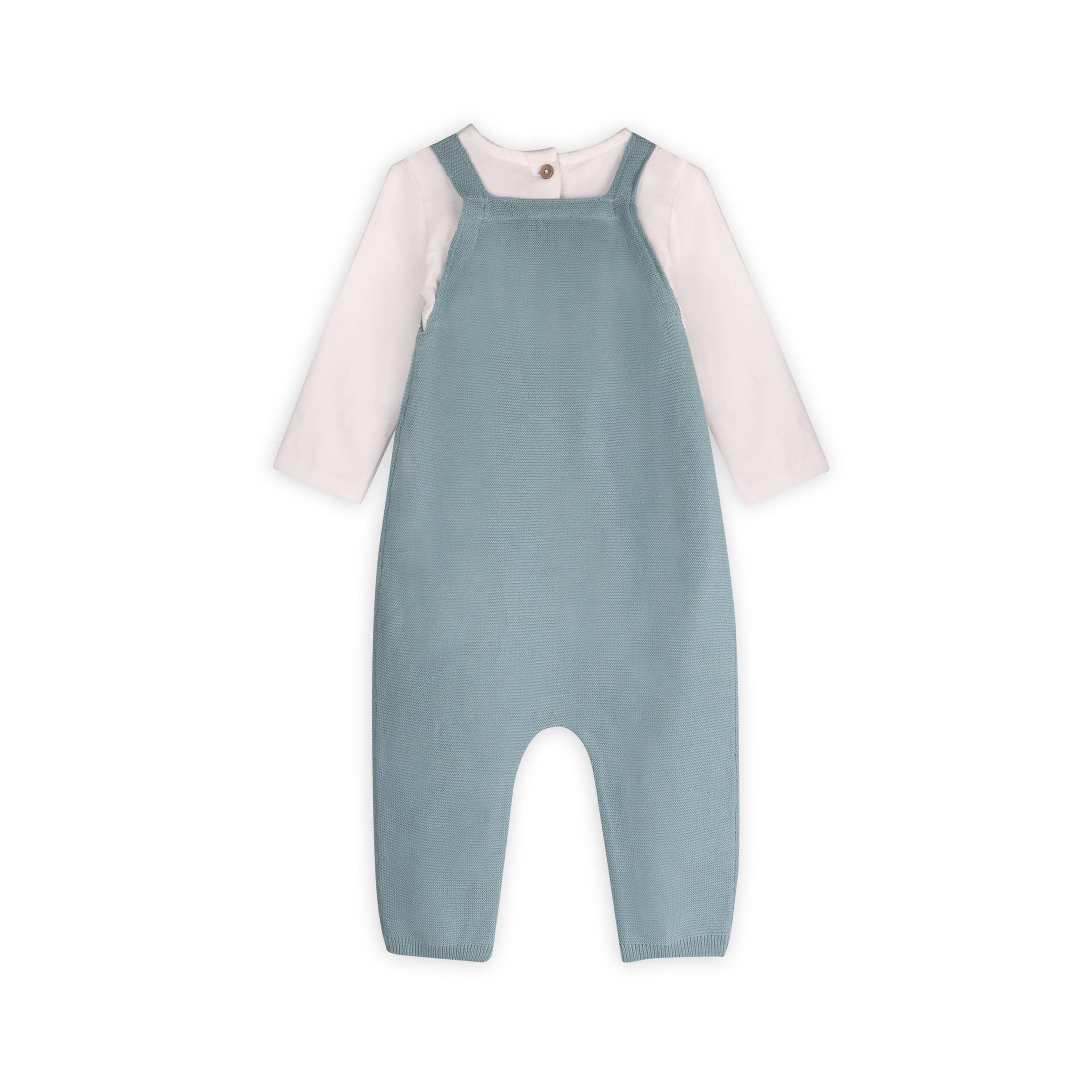 Lion Applique Sweater Knit Baby Overall Set (Organic Cotton)