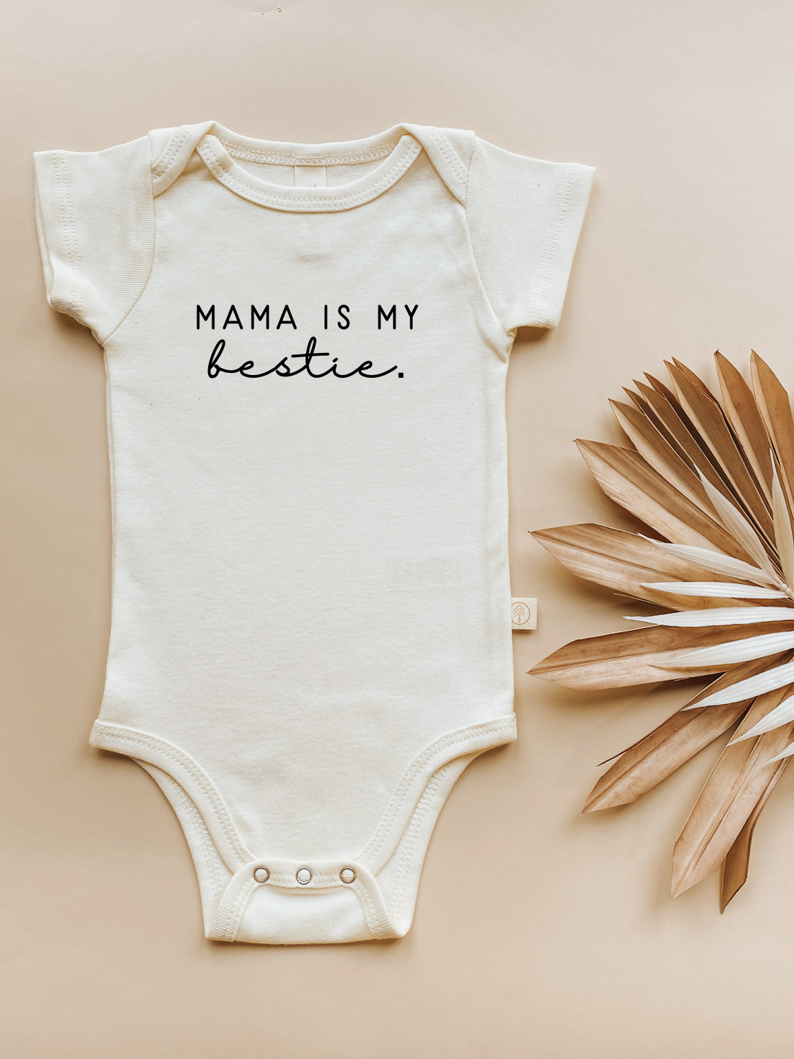 Mama is My Bestie Organic Cotton Bodysuit | Short Sleeve