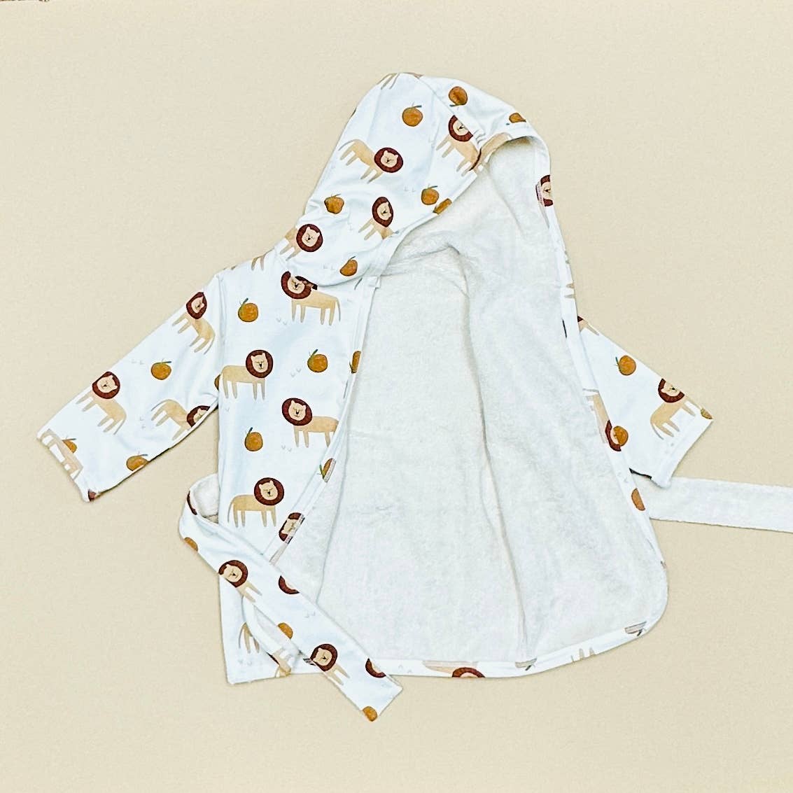 Lion Hooded Baby Bath Robe (Organic Cotton)