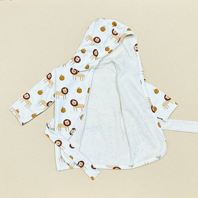 Lion Hooded Baby Bath Robe (Organic Cotton)