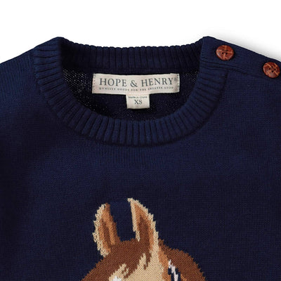 Horse Intarsia Pullover Sweater - Baby