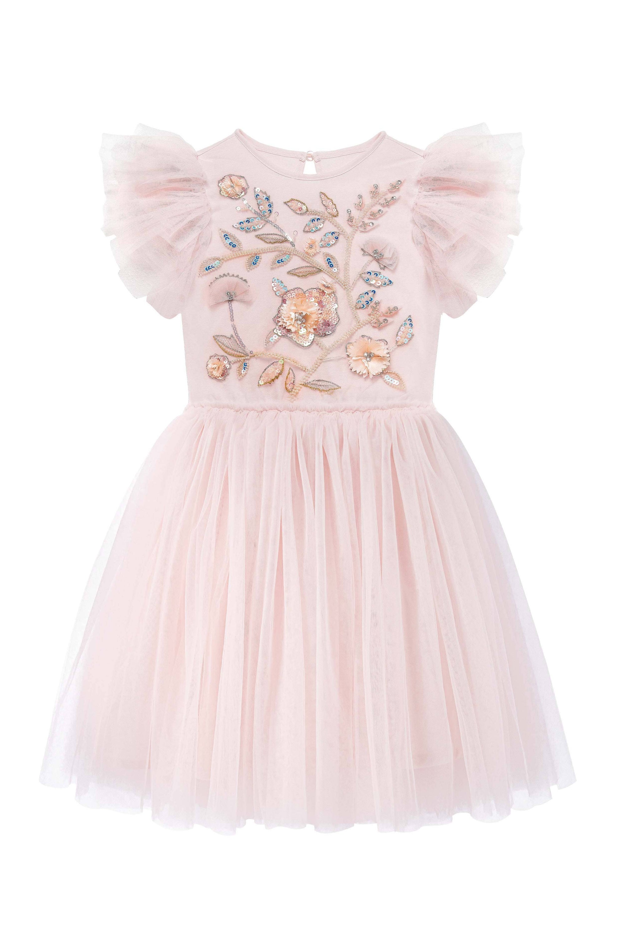 Embroidered Lace Flower Fairy Girl Dress