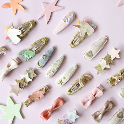 Glitter Dinosaur Bar Clips