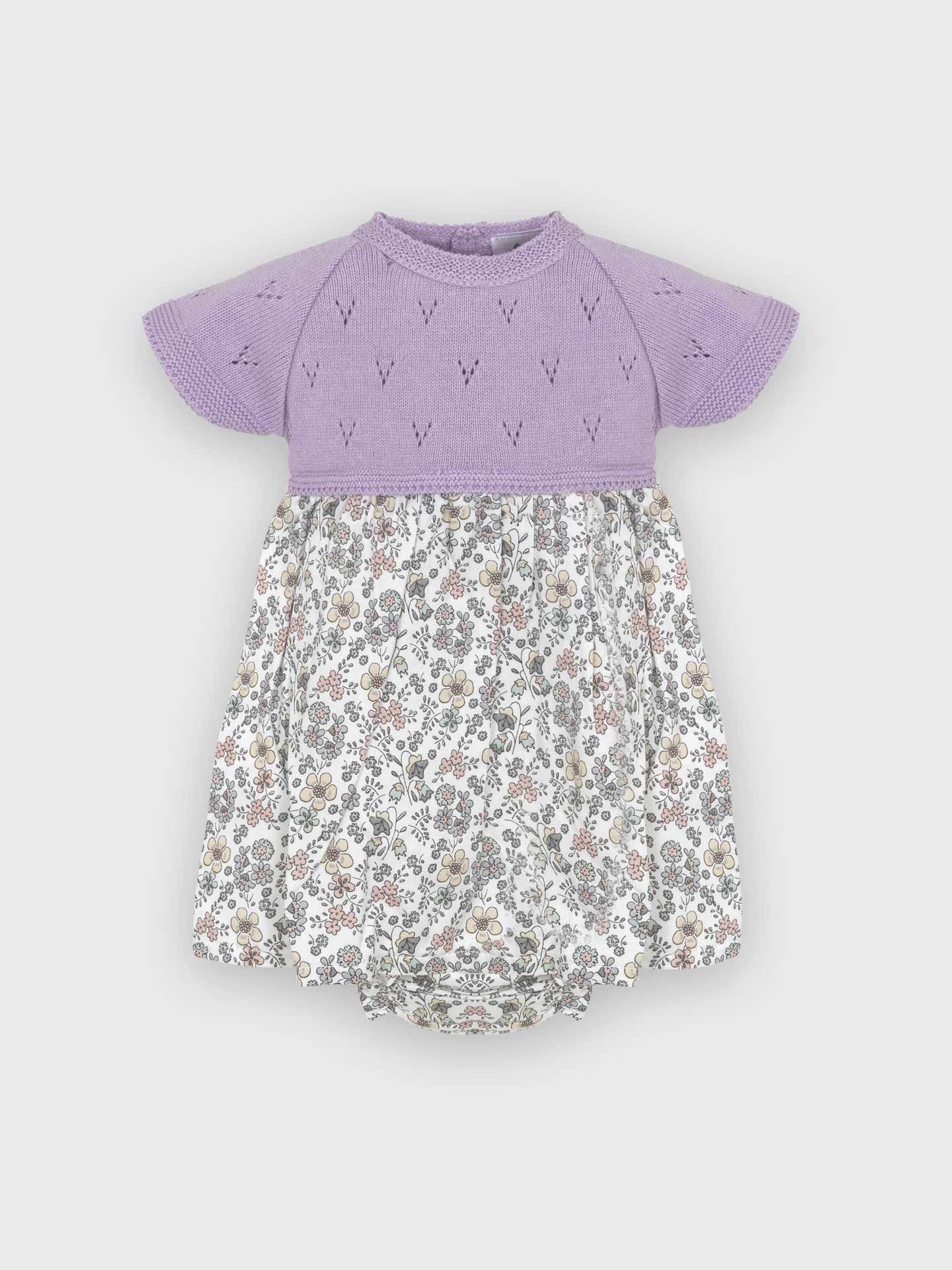 Lavender Flowers Dress Set