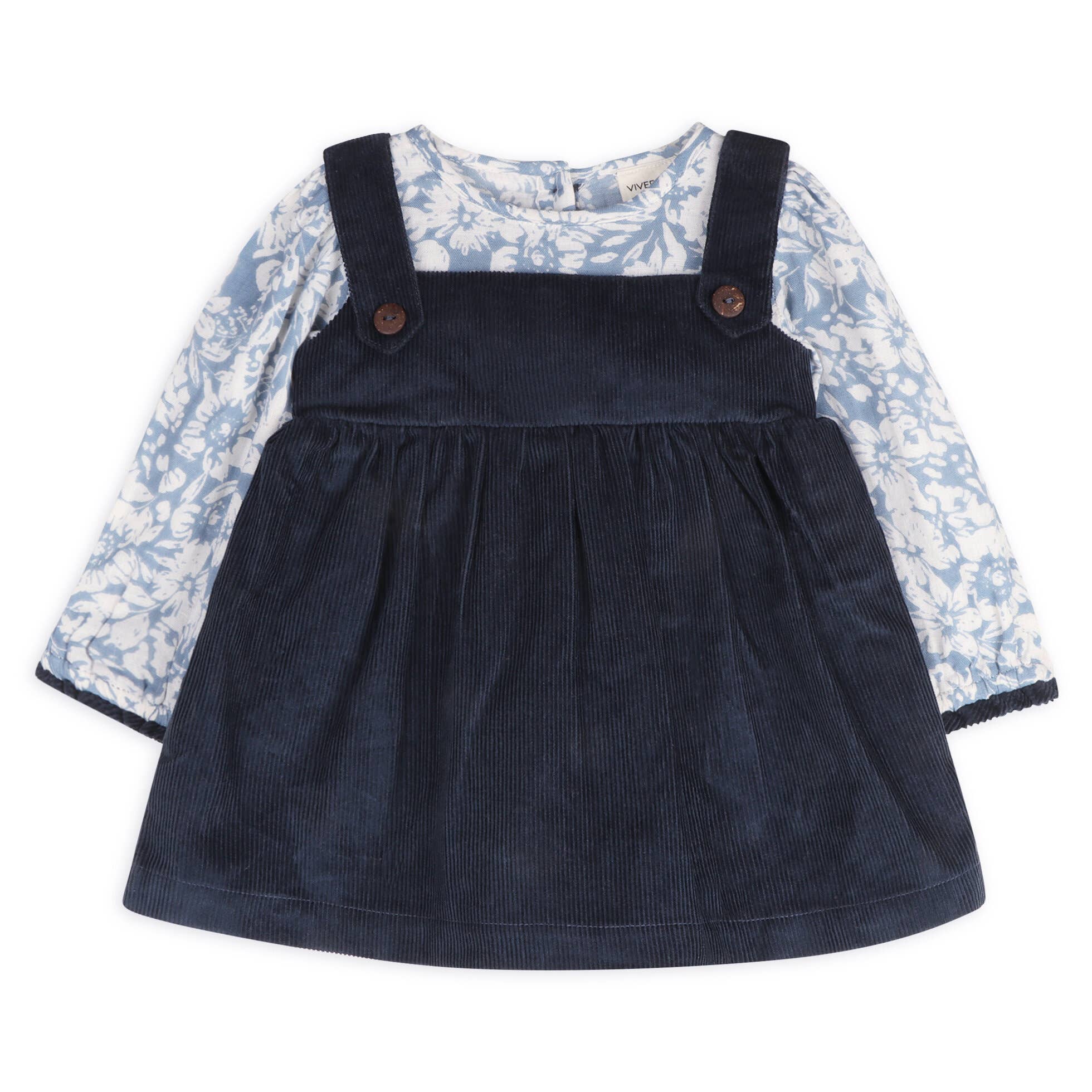 Cassis Pinafore Baby Dress & Bloomer Set (Organic Cotton)