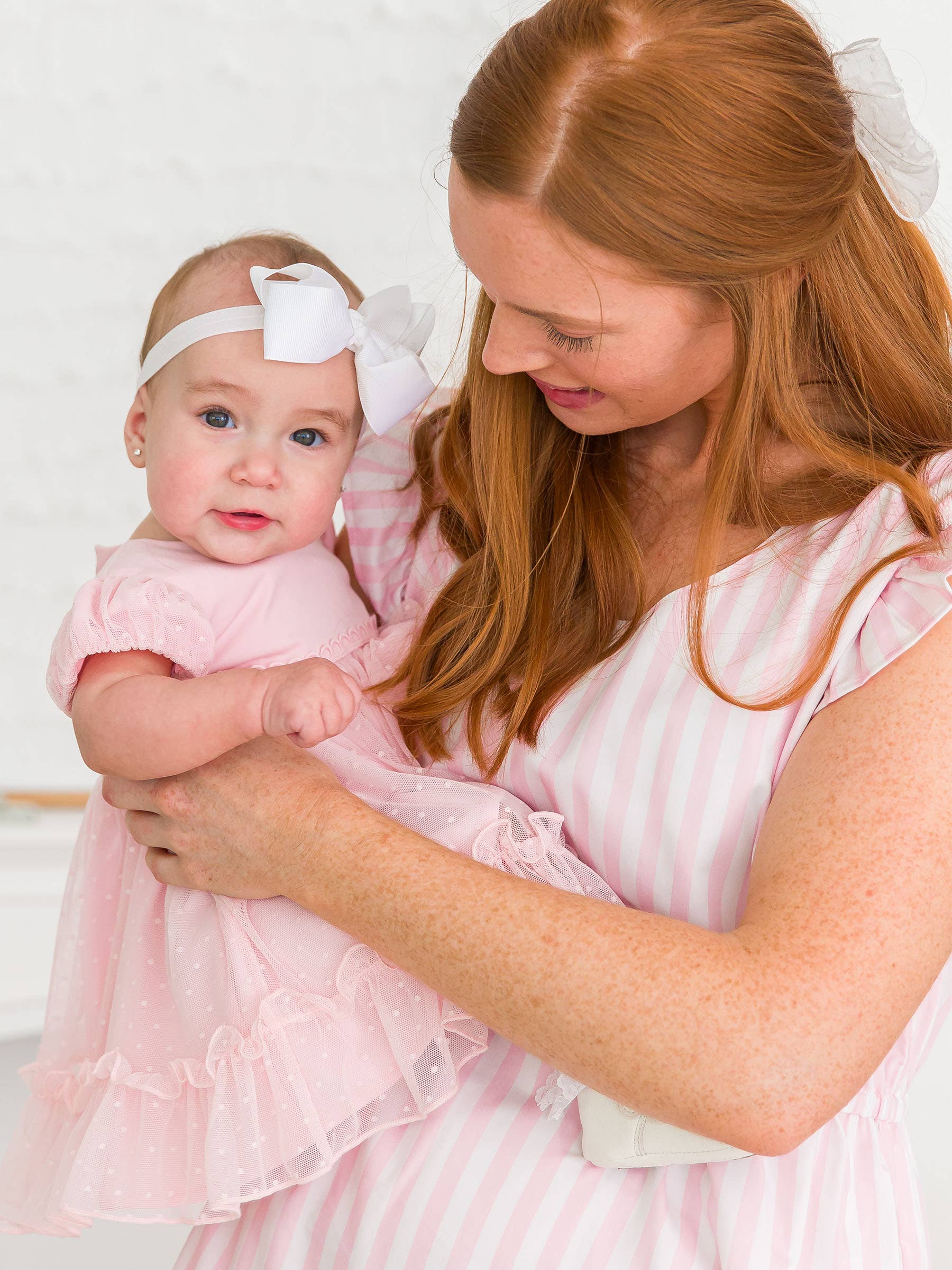 Pink Dotted Tulle Dress & RuffleButt Set