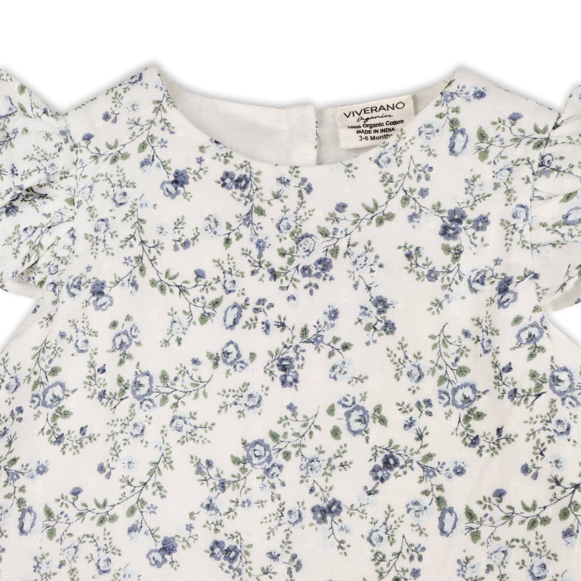 Organic Celia Floral Baby Bow Blouse +Bloomer