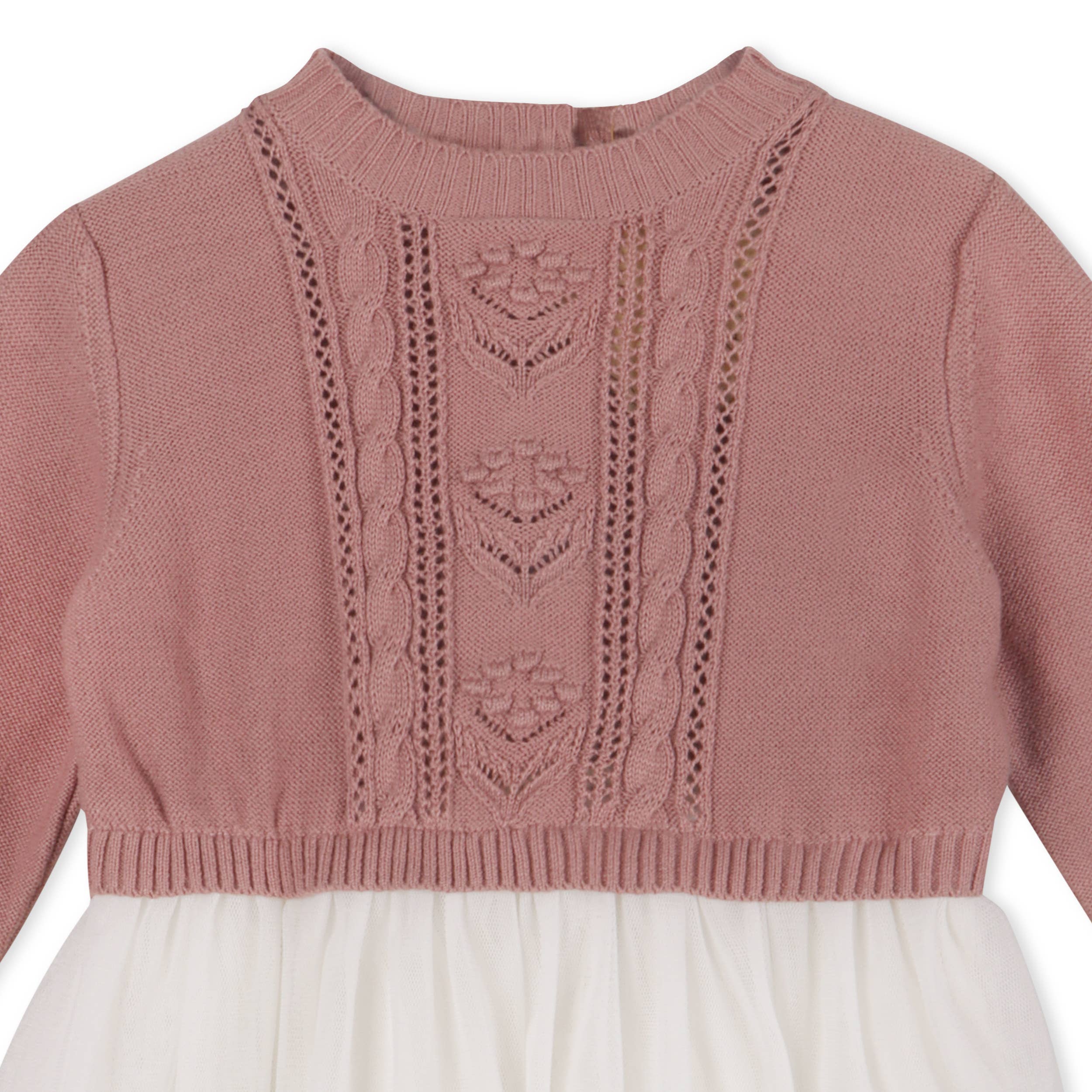 Cable Floral Sweater Knit Top & Tutu Baby Dress (Organic)