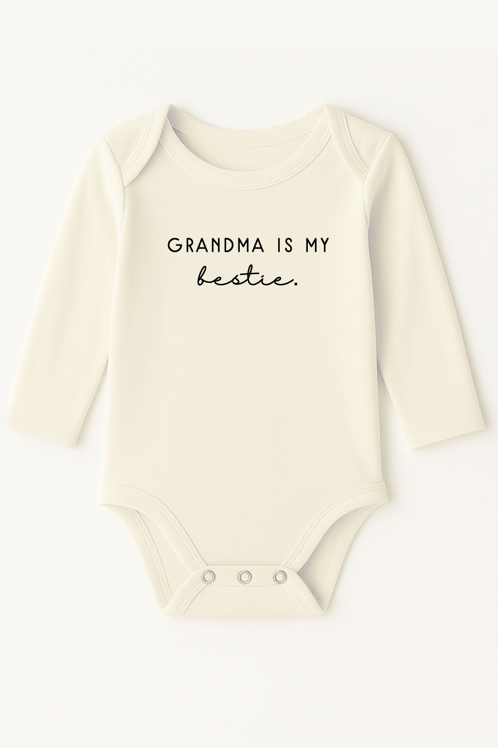 Grandma is My Bestie | Organic Baby Bodysuit | Long Sleeve