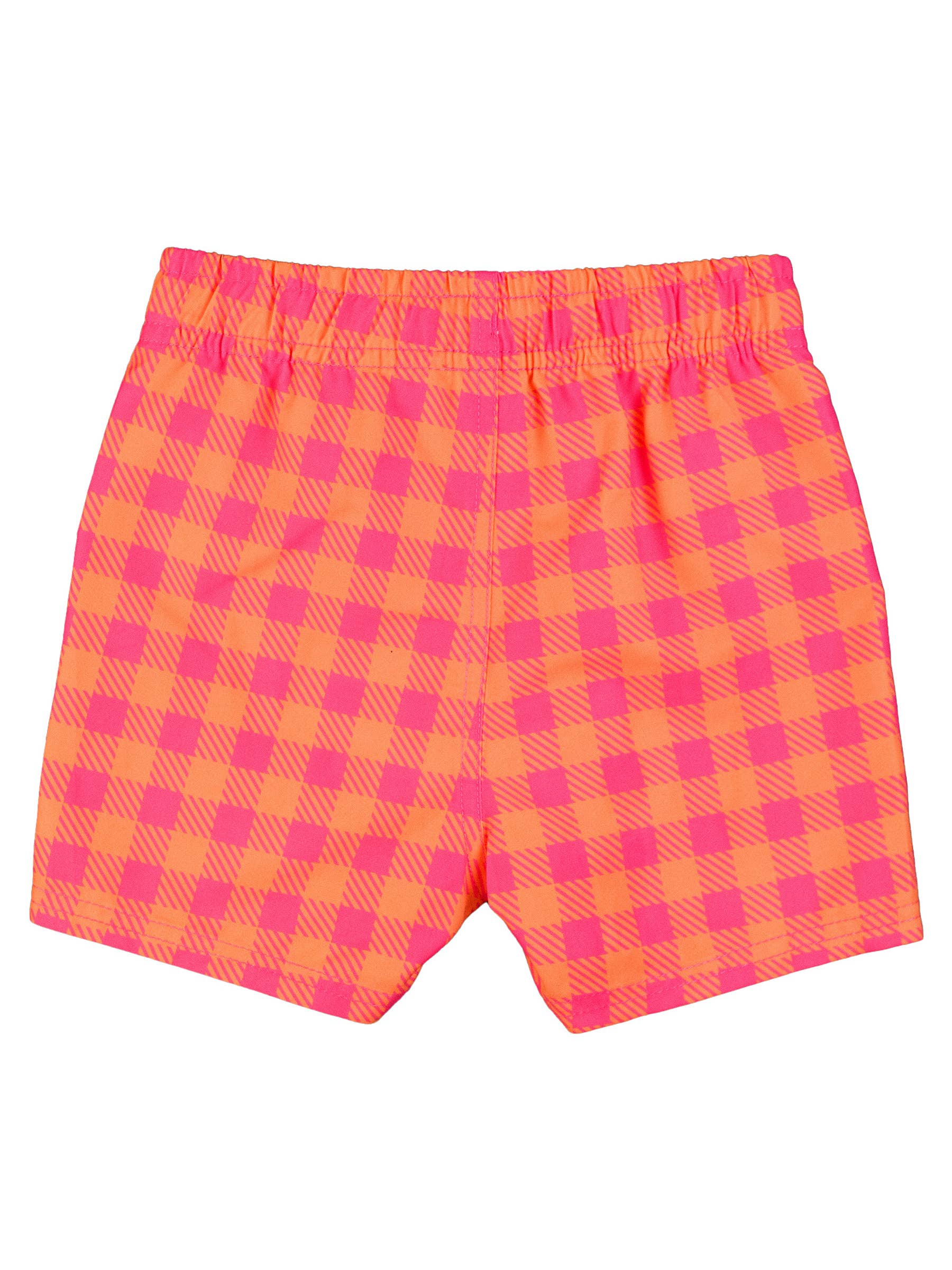 Boys Sunset Sorbet Gingham Swim Trunks