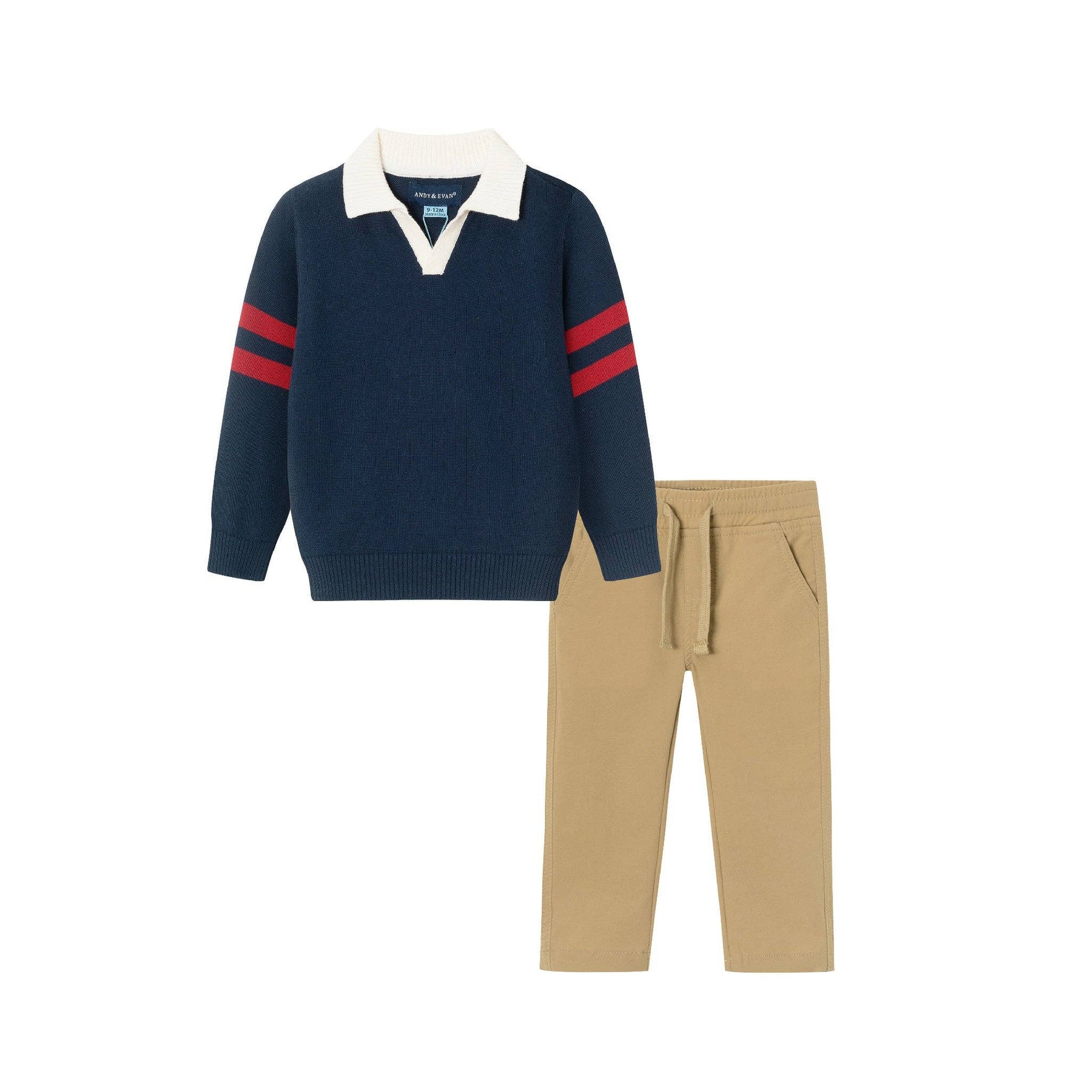 Infant 2-Piece Collared Sweater & Hybrid Pant