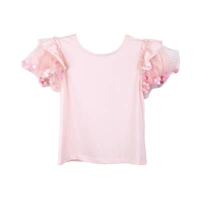 Pom Pom Puff Sleeve Tee