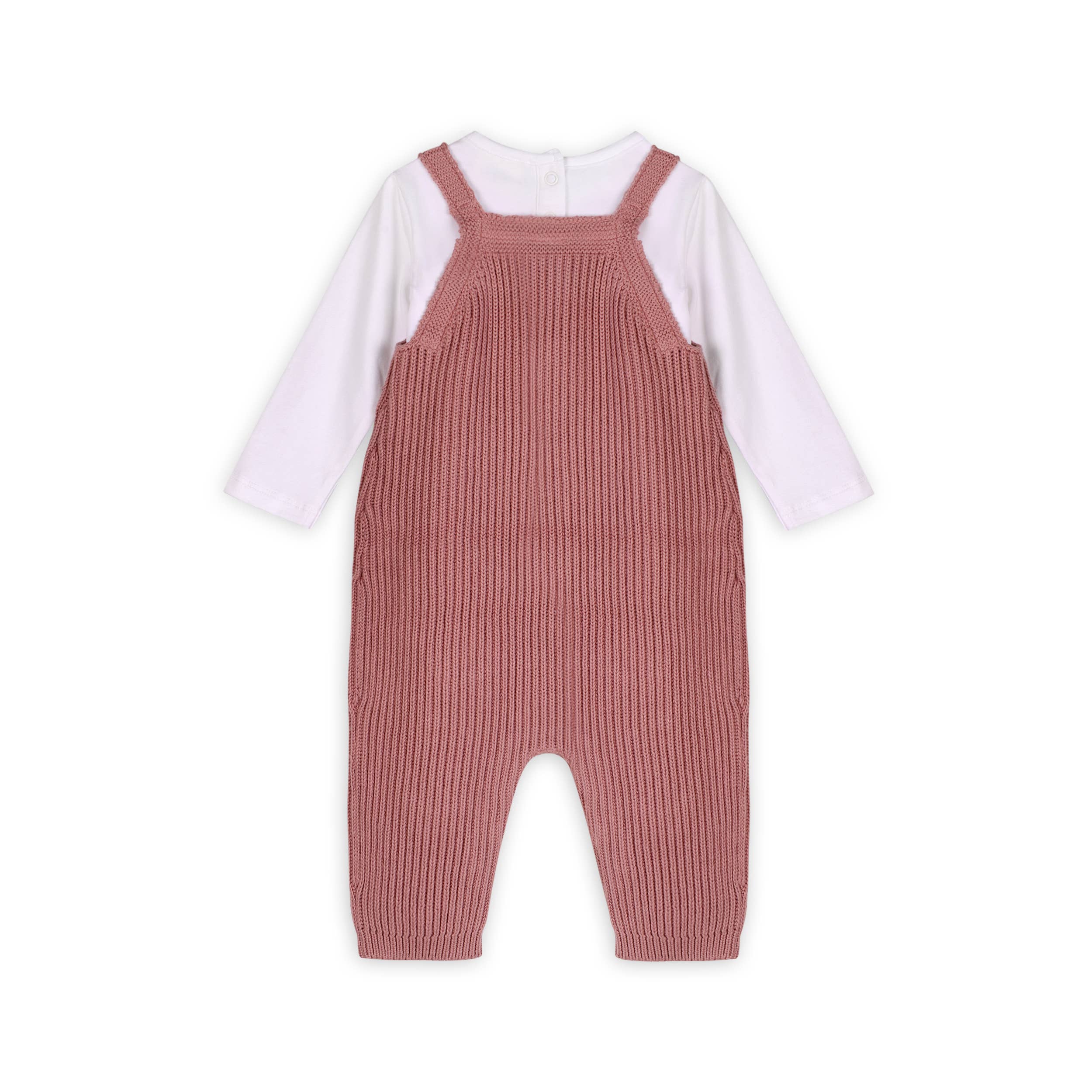 Sweet Bow Embroidered Sweater Knit Baby Jumpsuit (Organic)