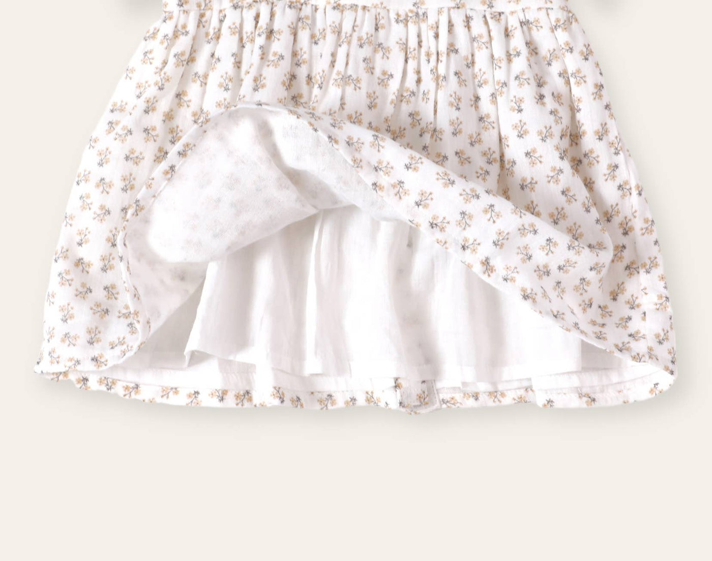 Emilia Ditsy Floral Baby Dress + Bloomer (Organic Muslin)