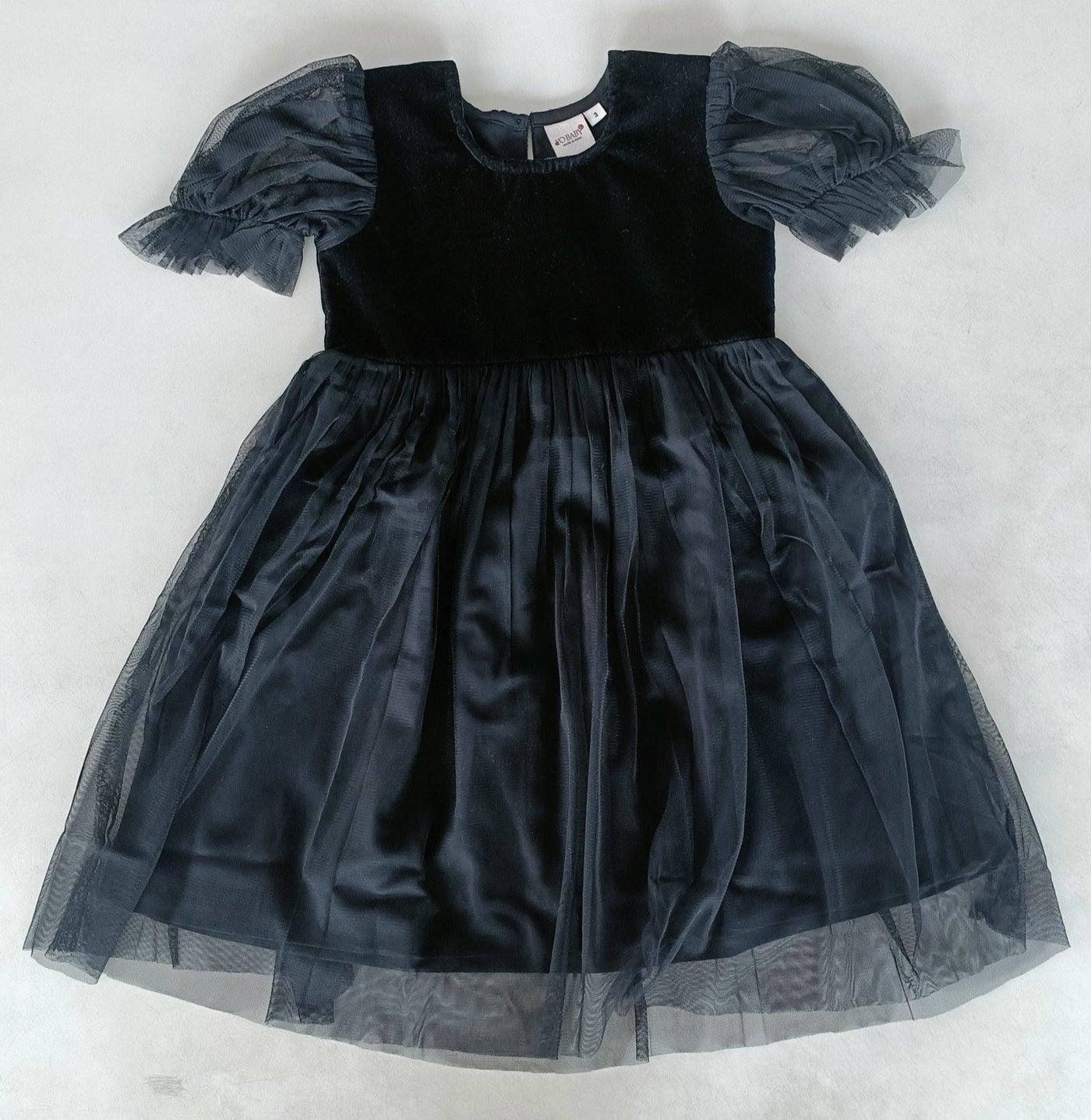 Black Tulle Puff Dress