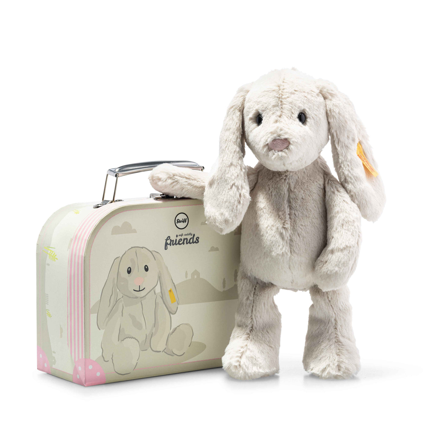 Hoppie Rabbit In Suitcase, 10 Inches