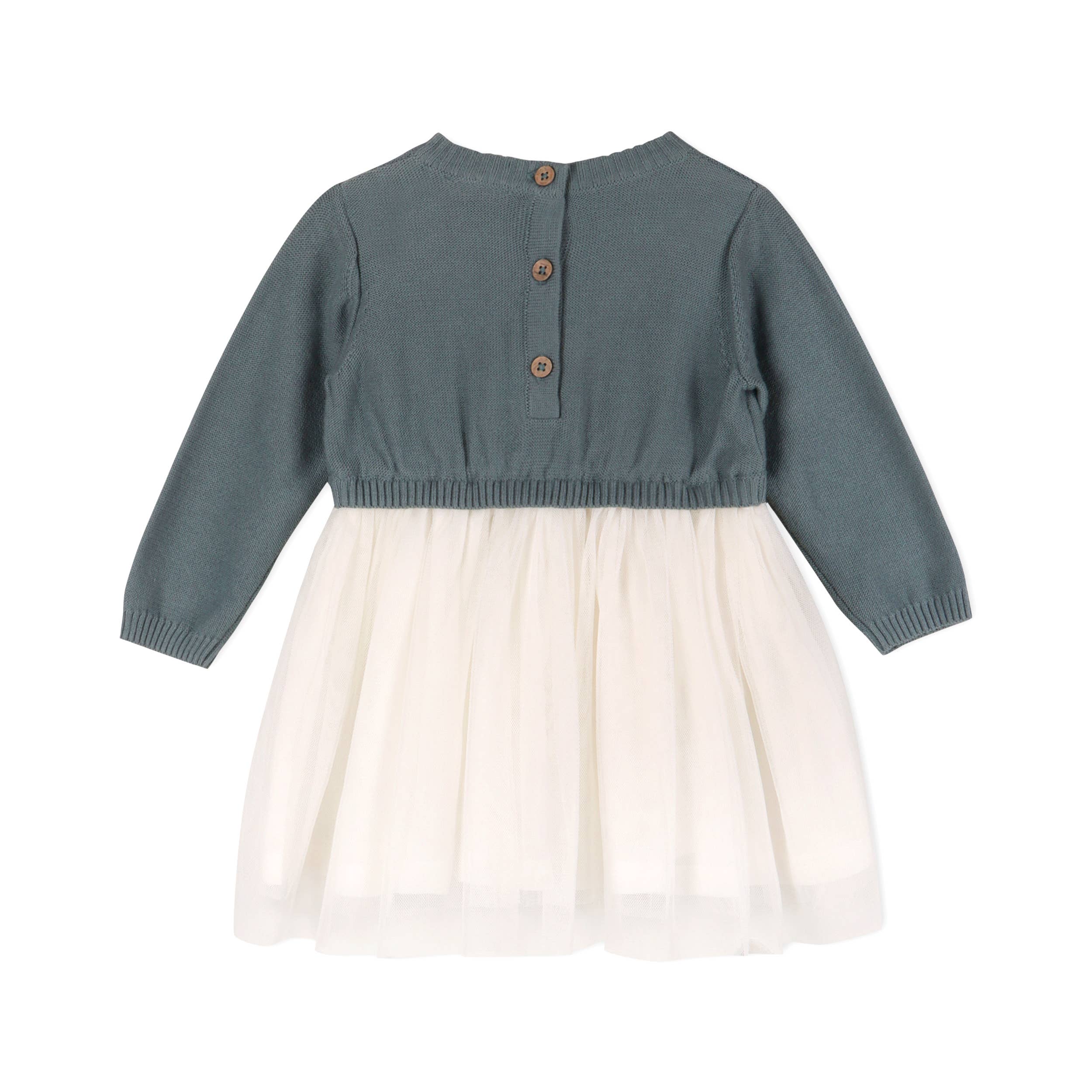 Cable Floral Sweater Knit Top & Tutu Baby Dress (Organic)